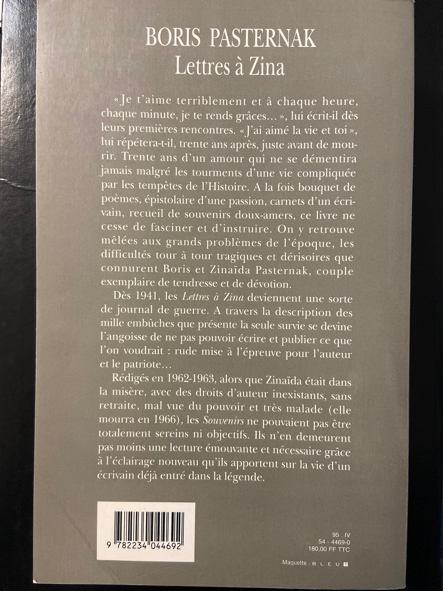 LETTRES À ZINA