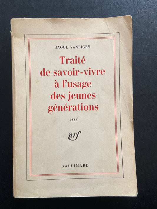 TRAITÉ DE SAVOIR-VIVRE À L'USAGE DES JEUNES GÉNÉRATIONS