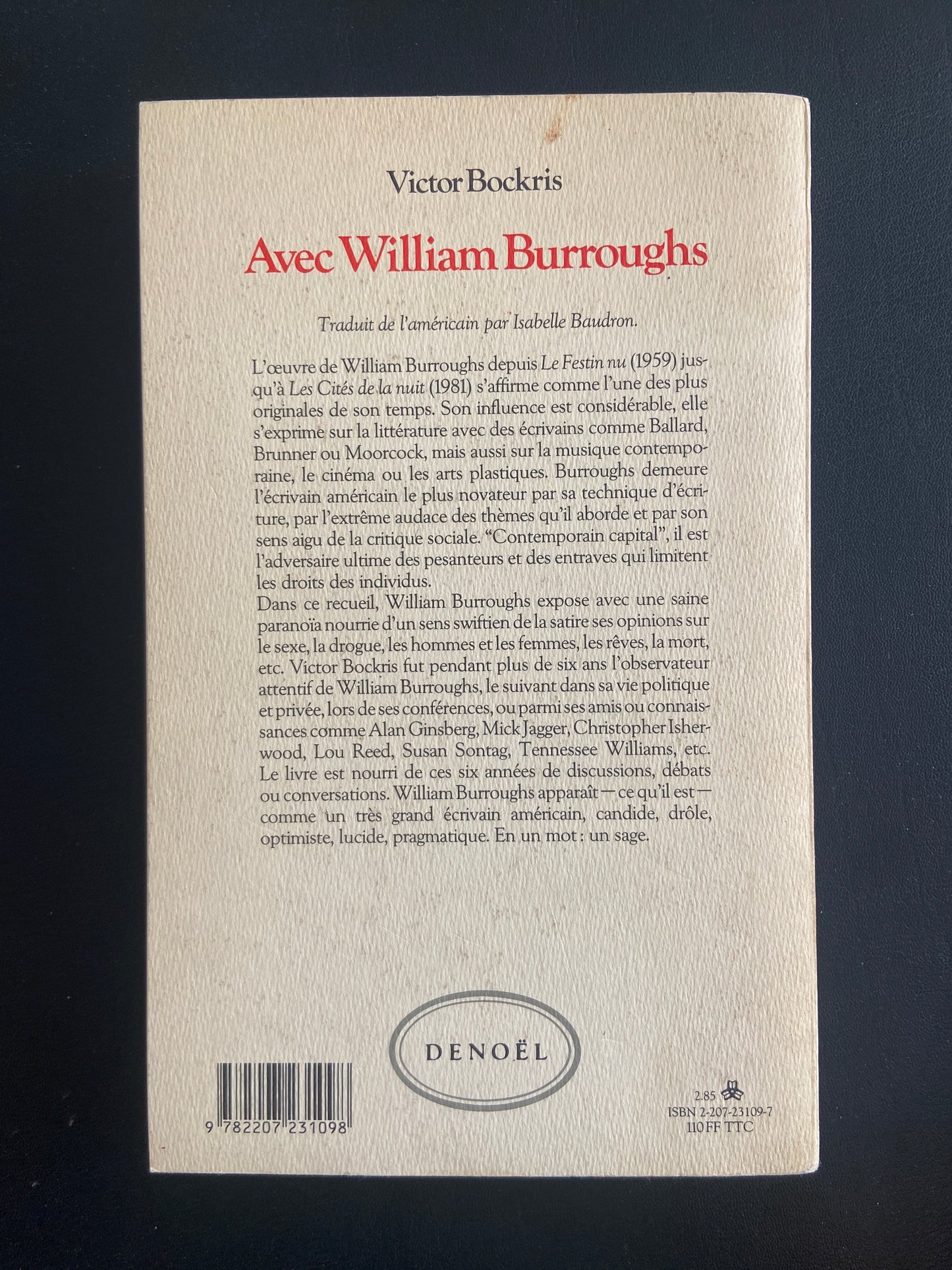 AVEC WILLIAM BURROUGHS - NOTRE AGENT AU BUNKER