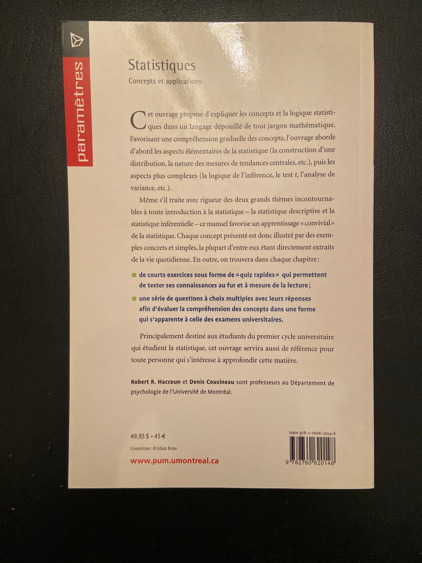 STATISTIQUES - CONCEPTS ET APPLICATIONS