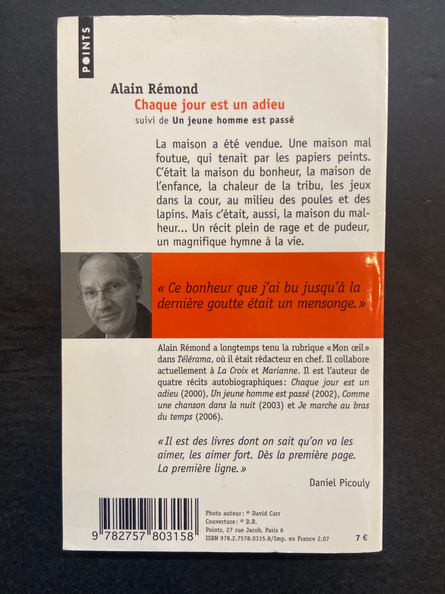 CHAQUE JOUR EST UN ADIEU