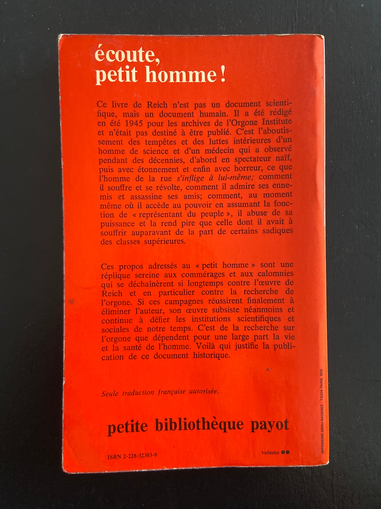 ÉCOUTE PETIT HOMME !