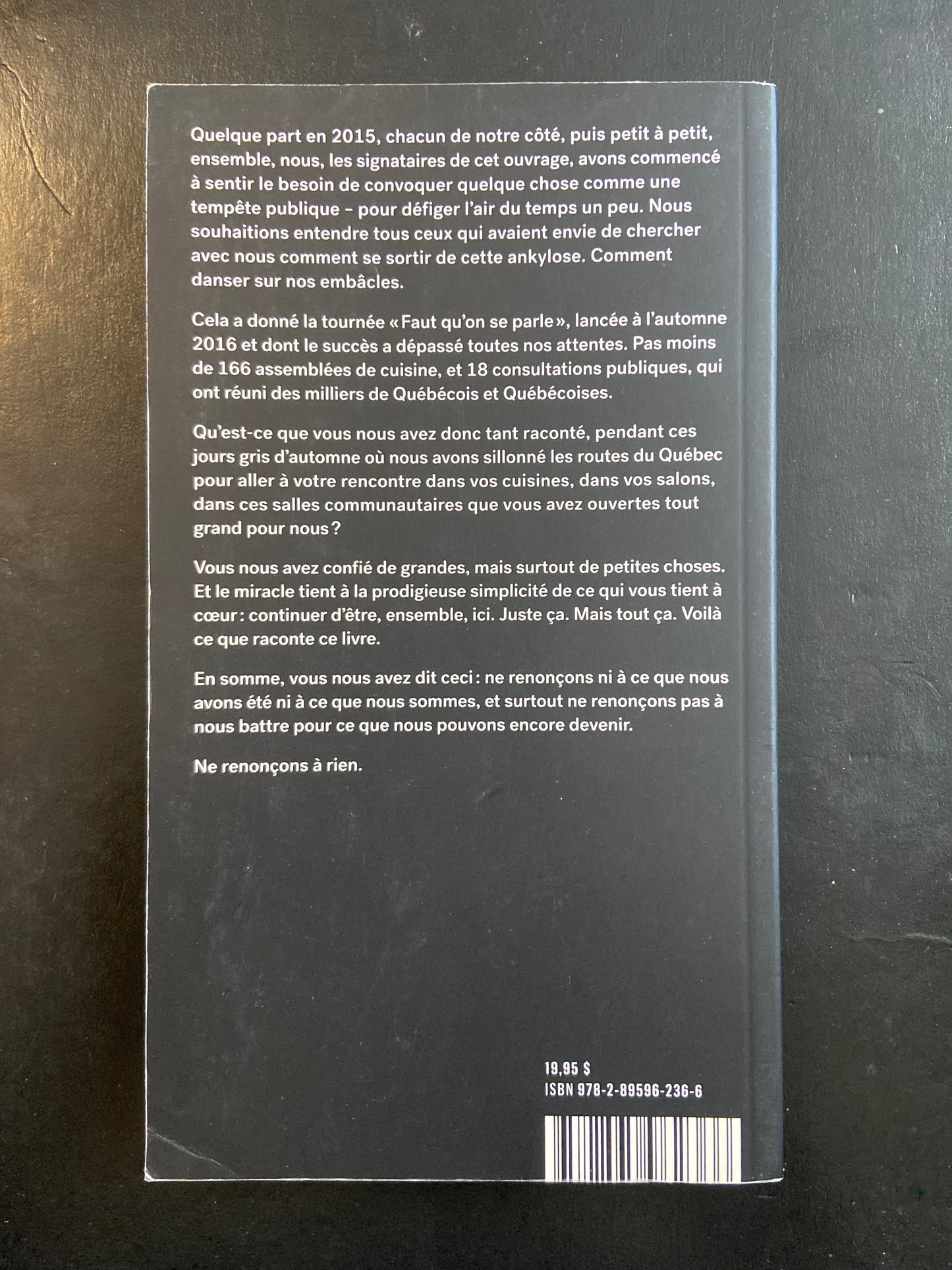 NE RENONÇONS À RIEN