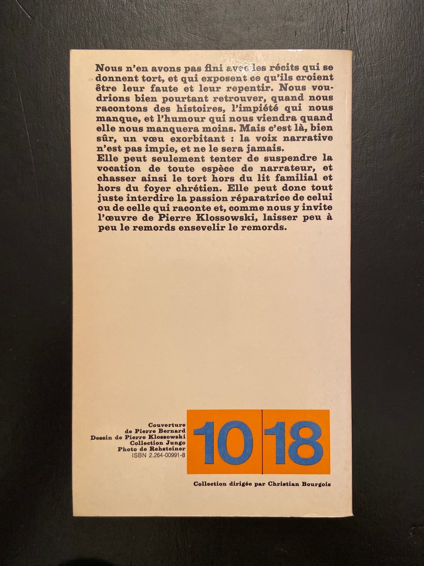 PIERRE KLOSSOWSKI : LE CORPS IMPIE