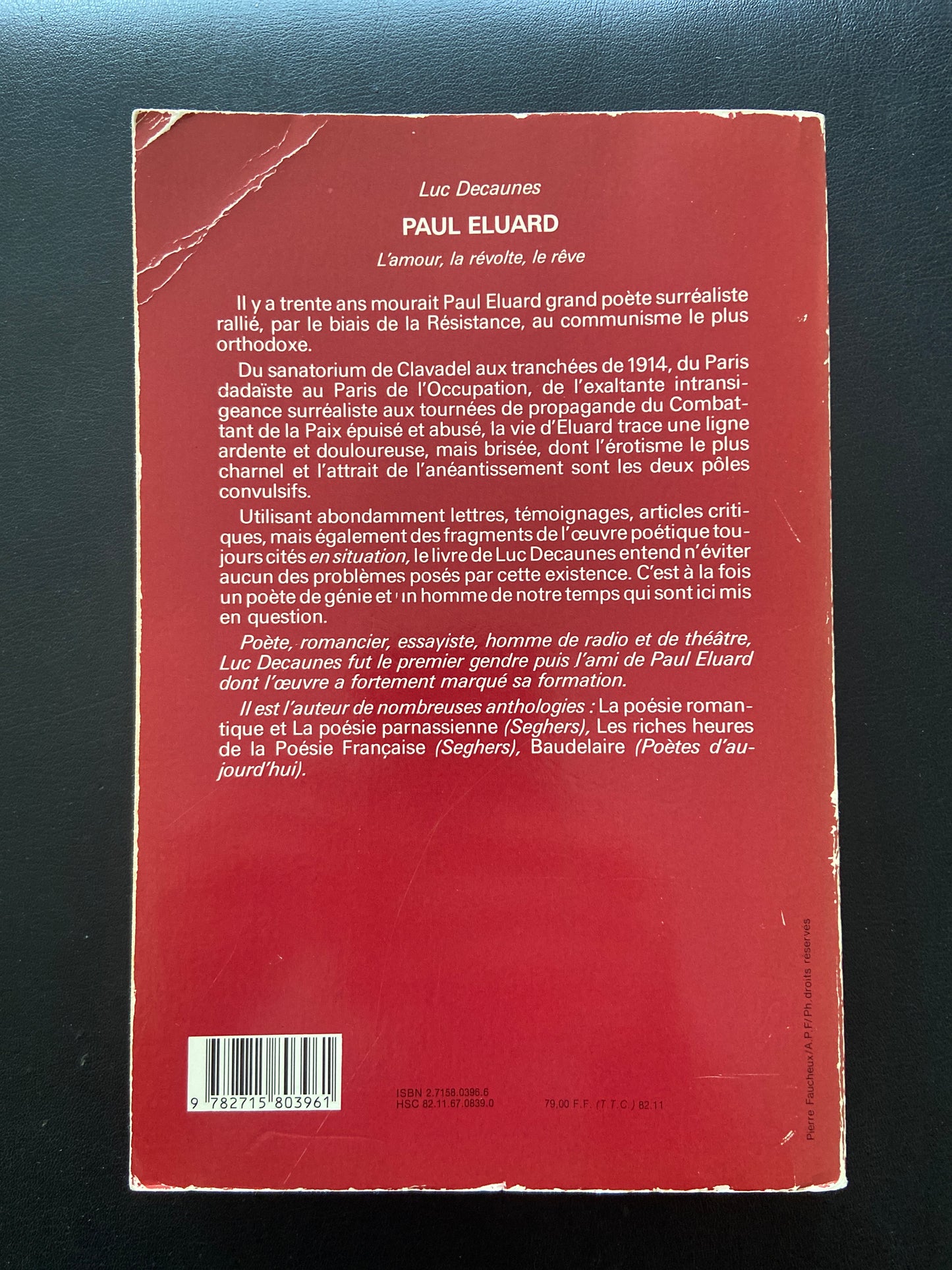PAUL ELUARD - L'AMOUR LA RÉVOLTE LE RÊVE