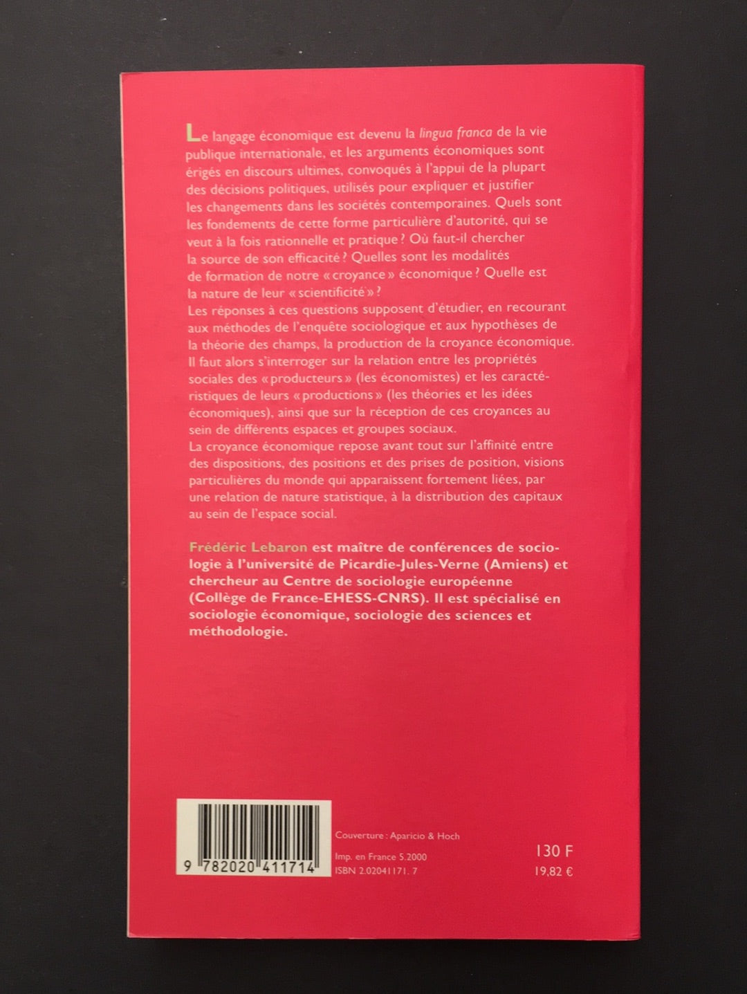 LA CROYANCE ÉCONOMIQUE