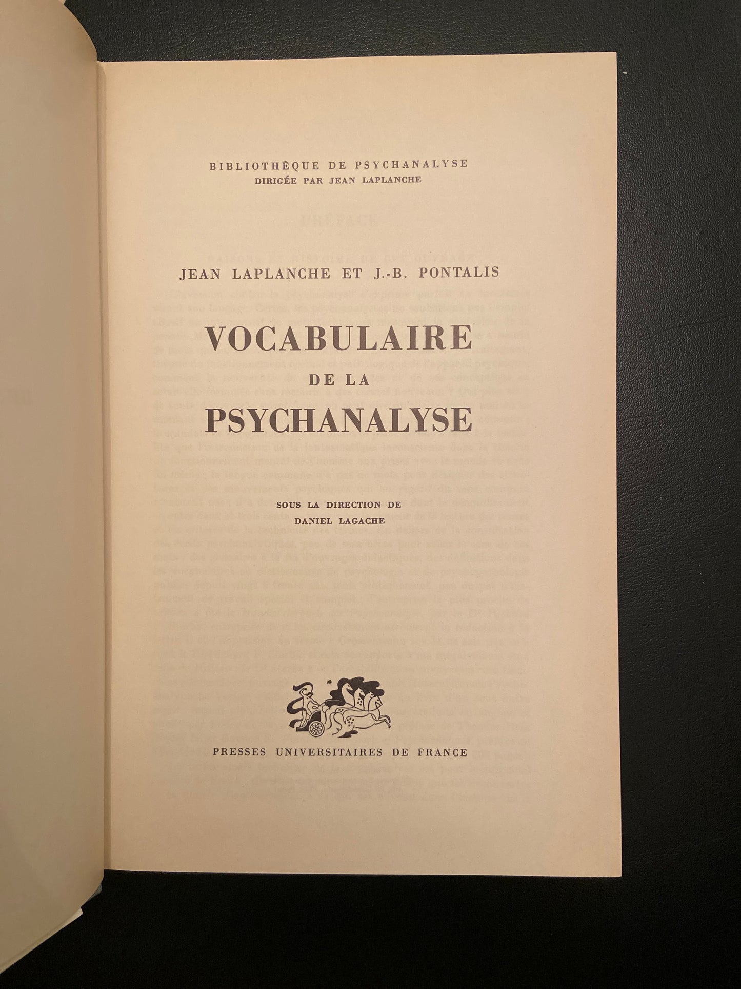 VOCABULAIRE DE LA PSYCHANALYSE