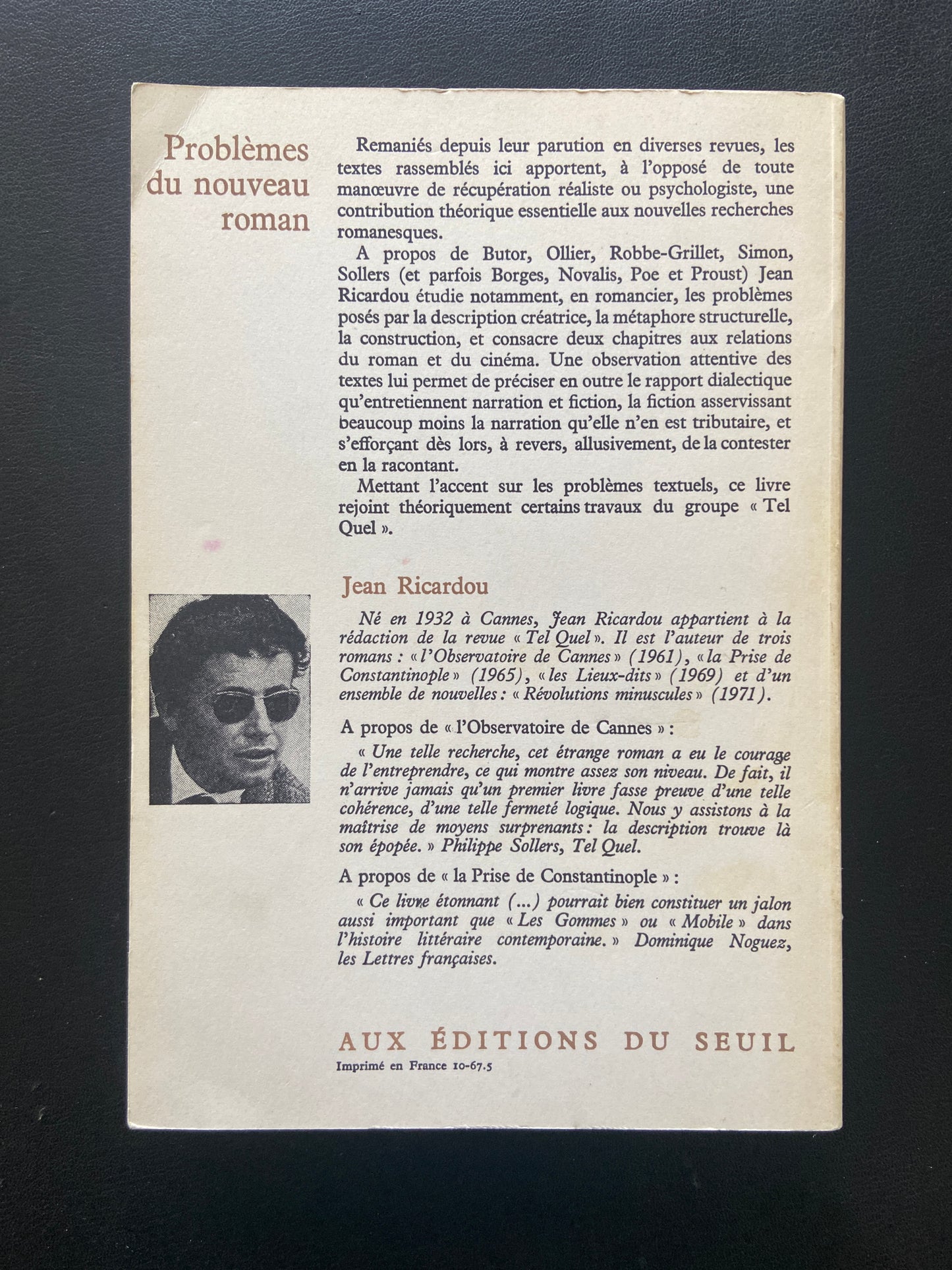PROBLÈMES DU NOUVEAU ROMAN