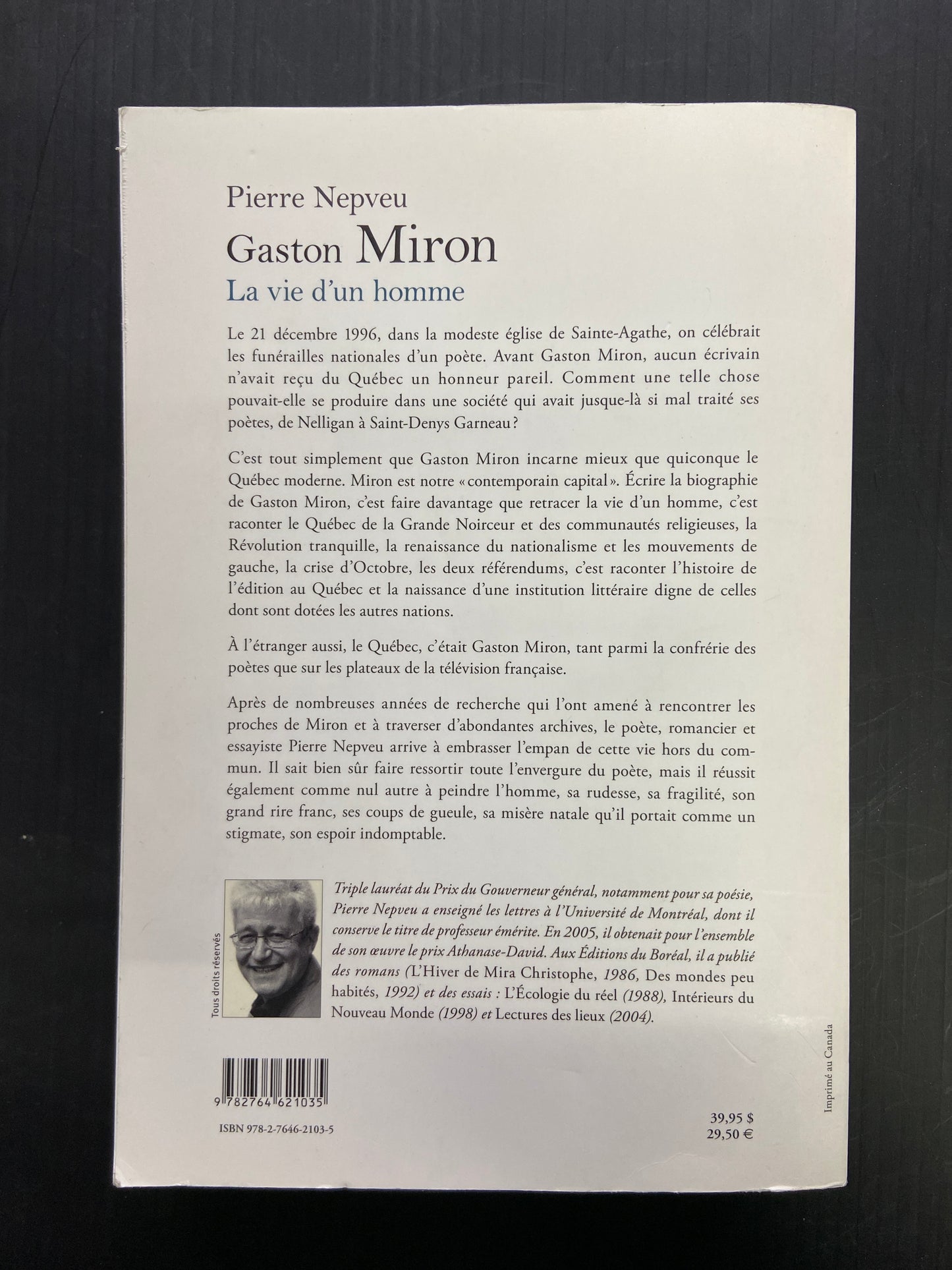 GASTON MIRON LA VIE D'UN HOMME