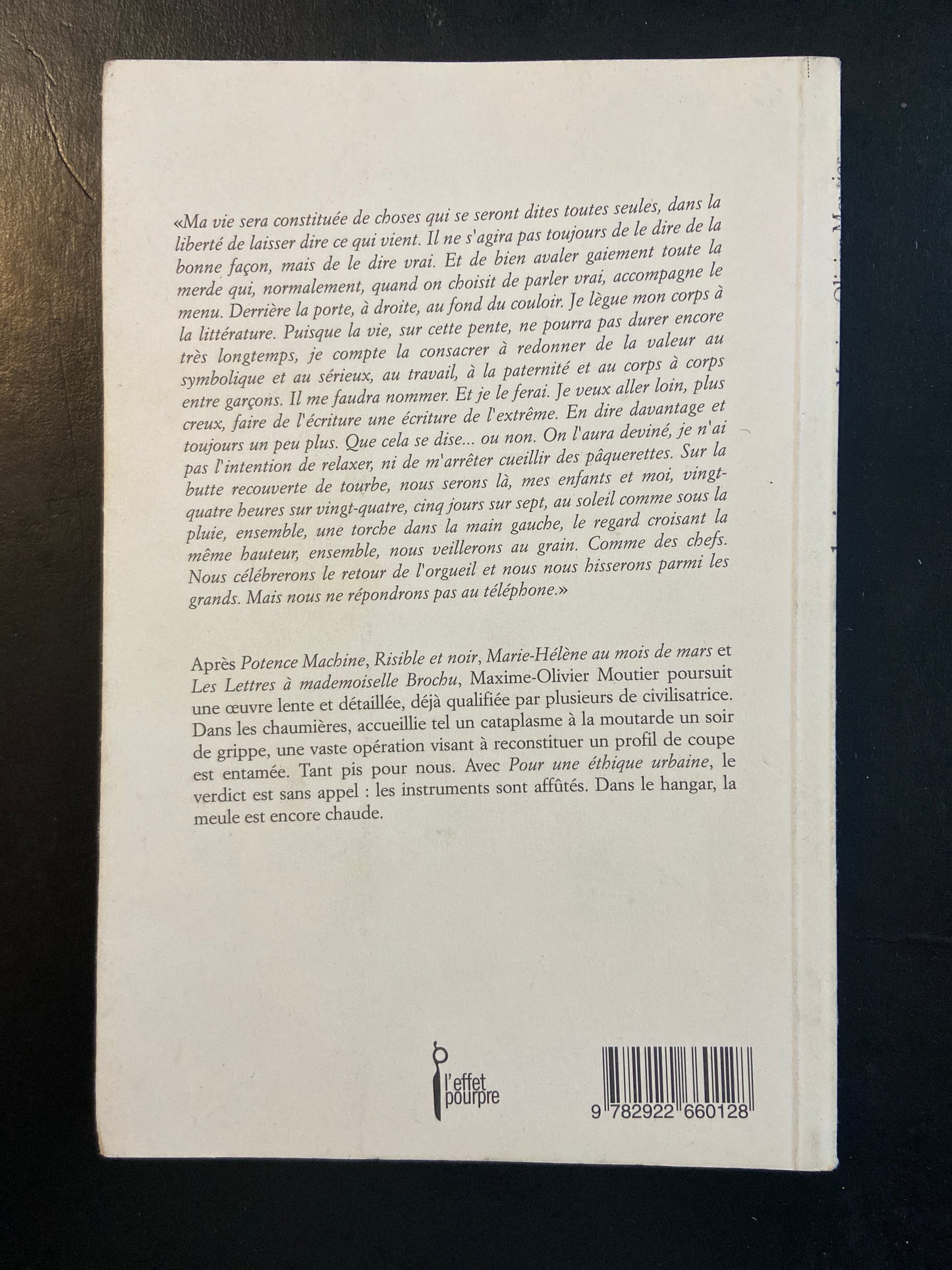 POUR UNE ÉTHIQUE URBAINE