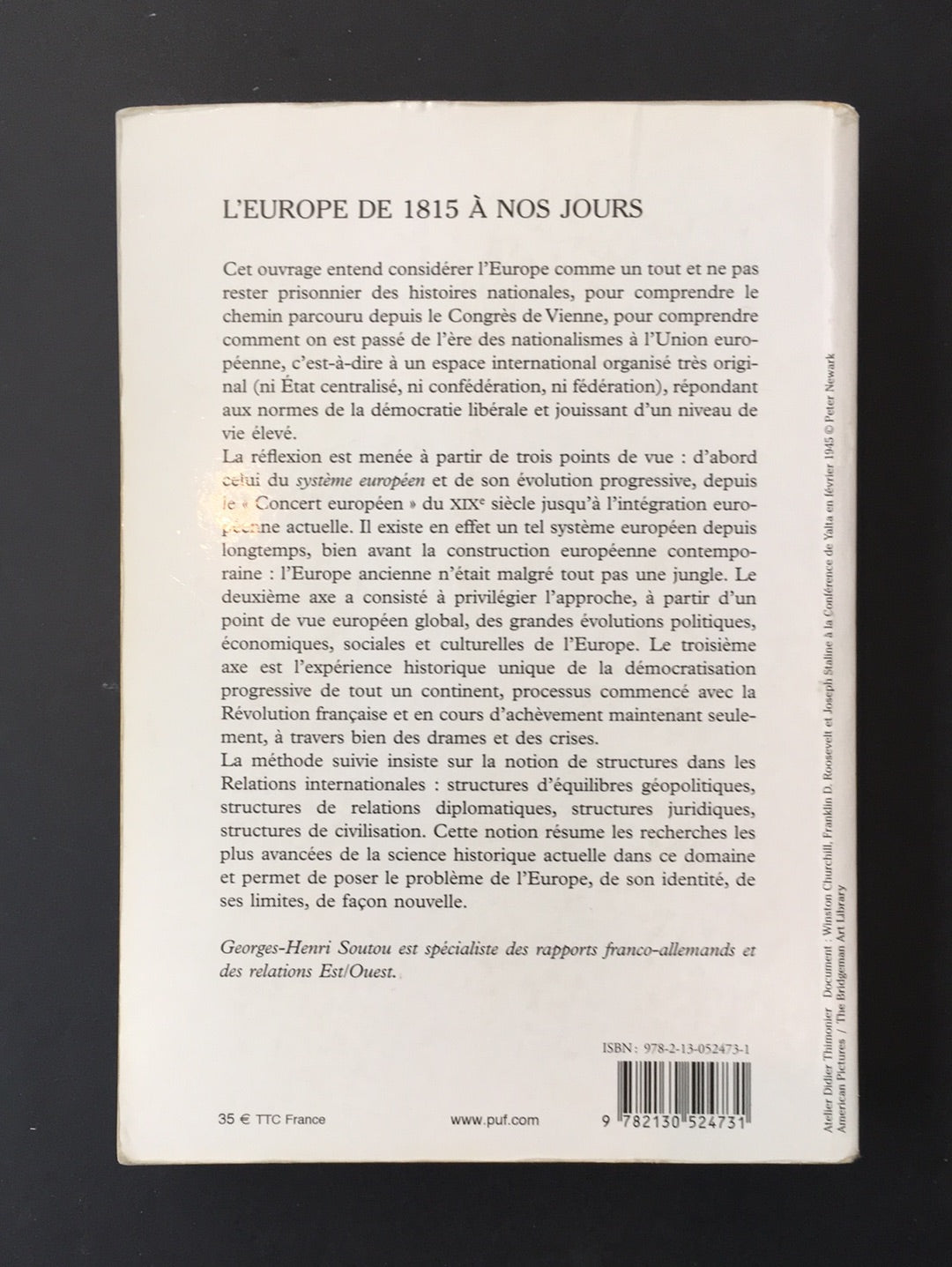 L' EUROPE DE 1815 À NOS JOURS