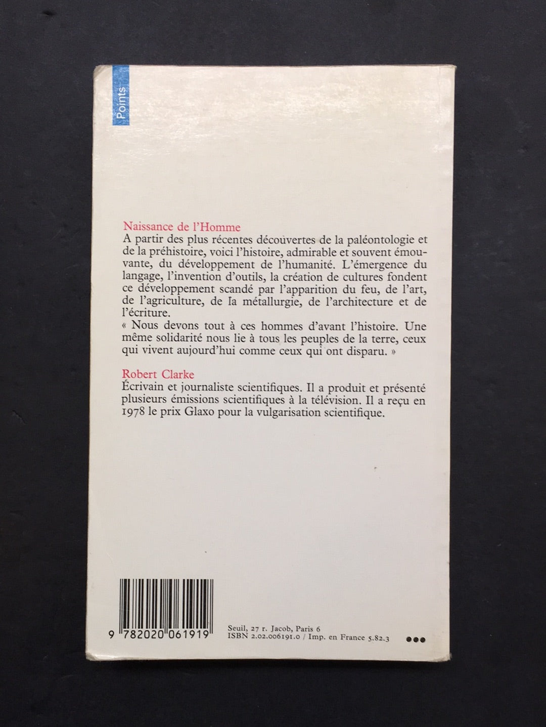 NAISSANCE DE L HOMME 1982