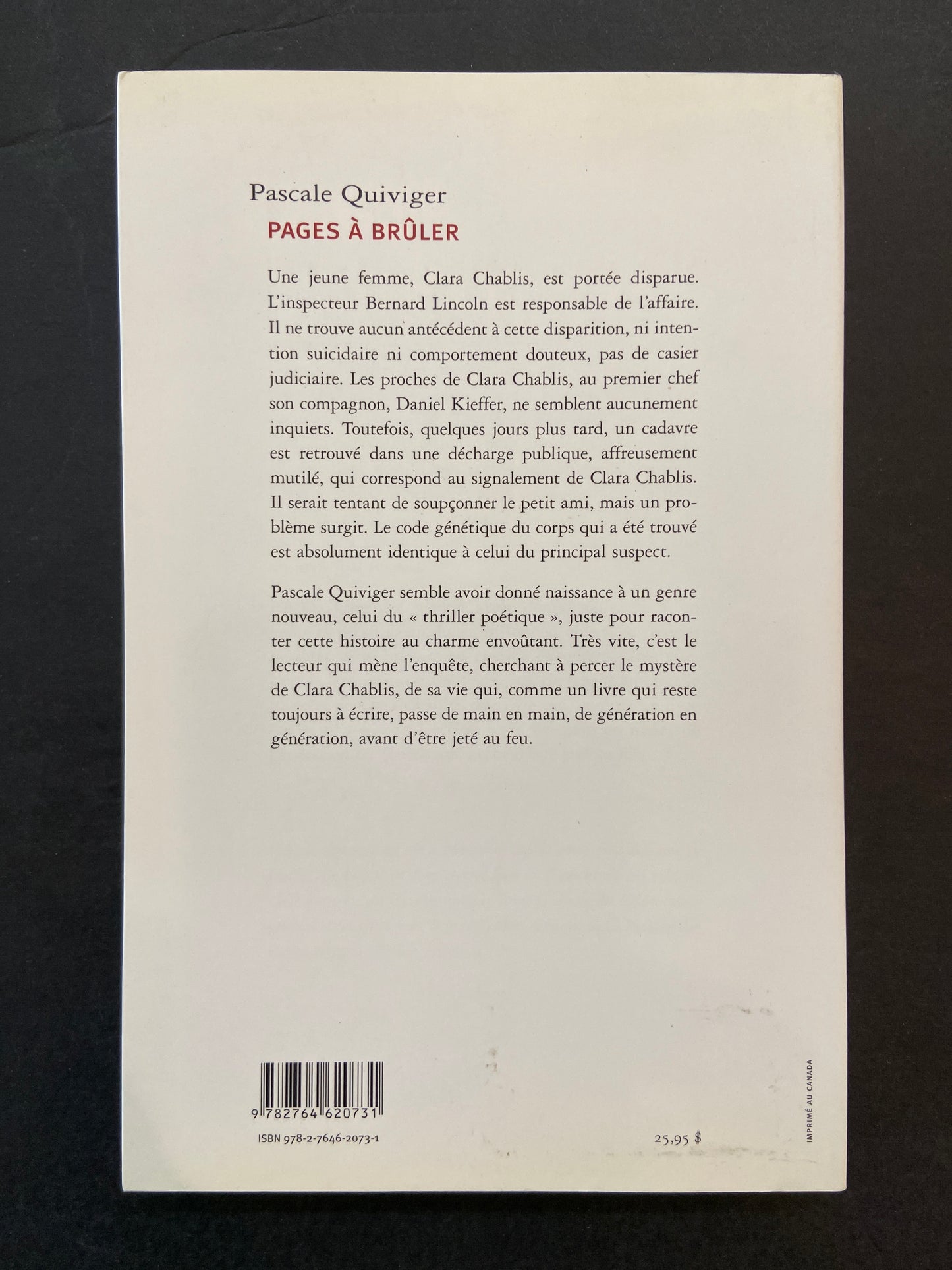 PAGES À BRÛLER