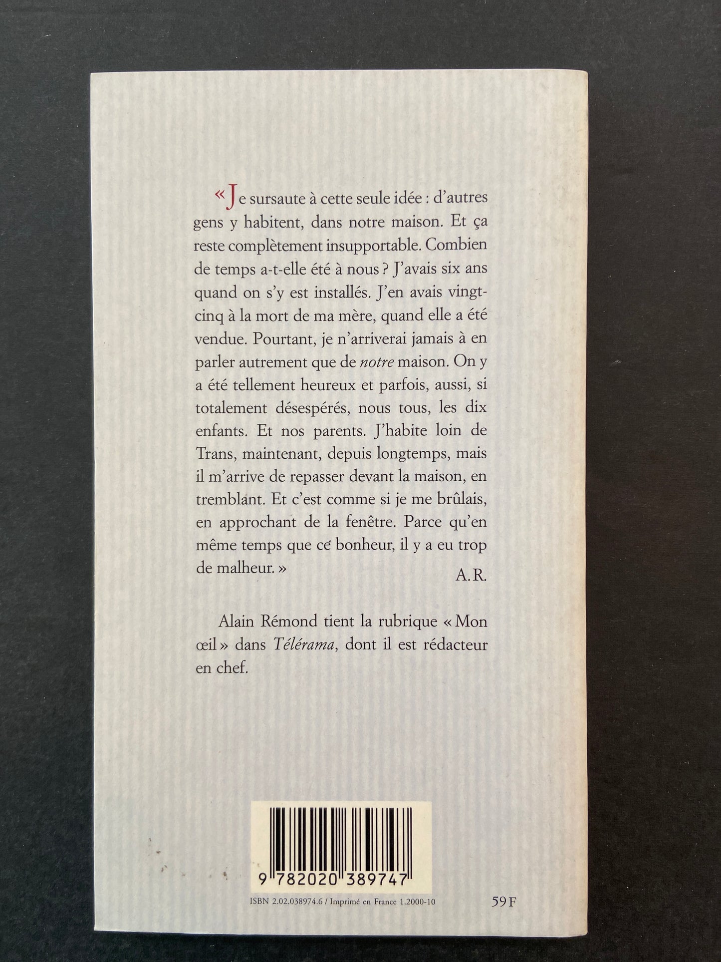 CHAQUE JOUR EST UN ADIEU