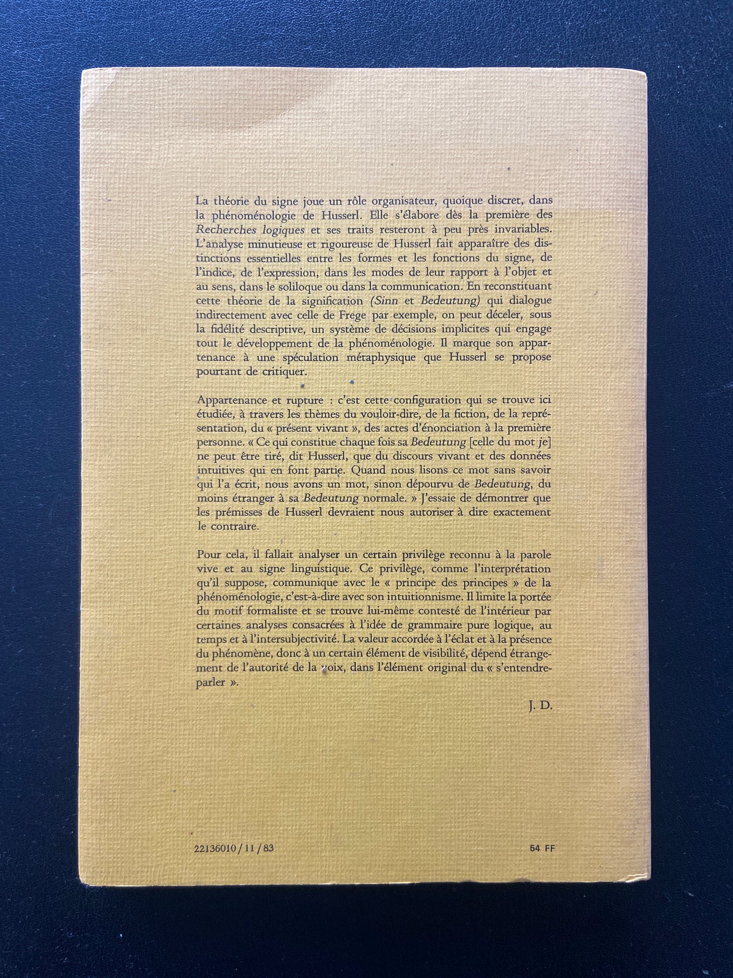LA VOIX ET LE PHÉNOMÈNE