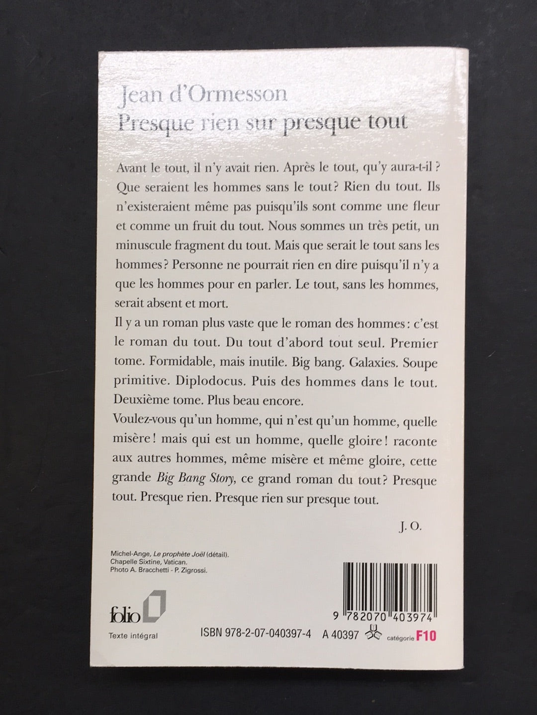 PRESQUE RIEN SUR PRESQUE TOUT