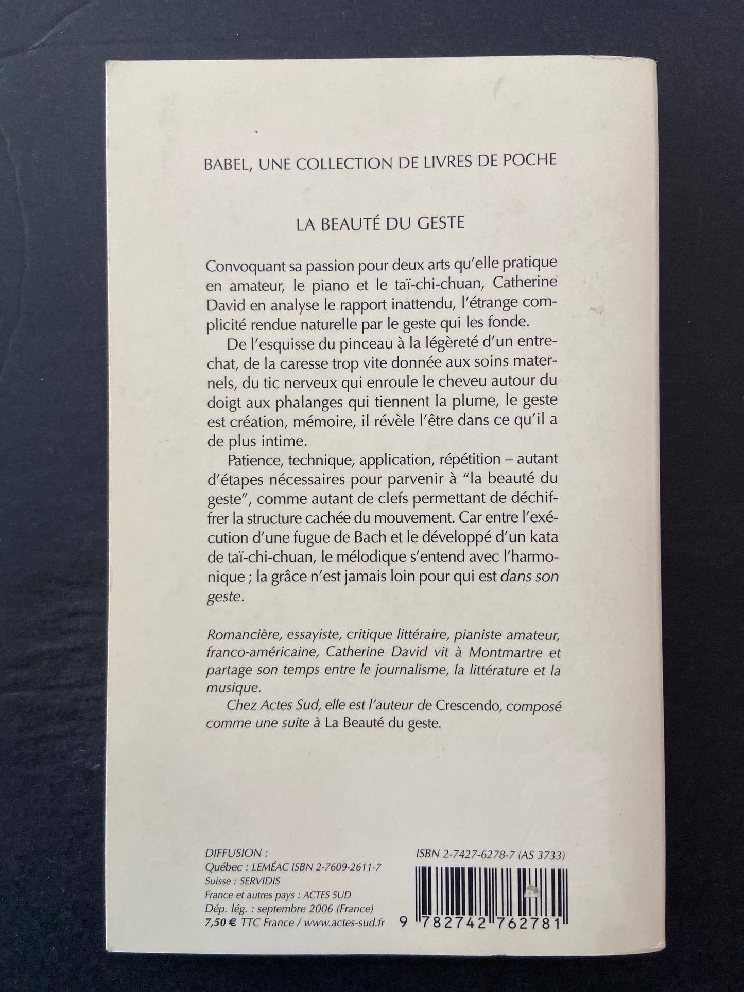 LA BEAUTÉ DU GESTE