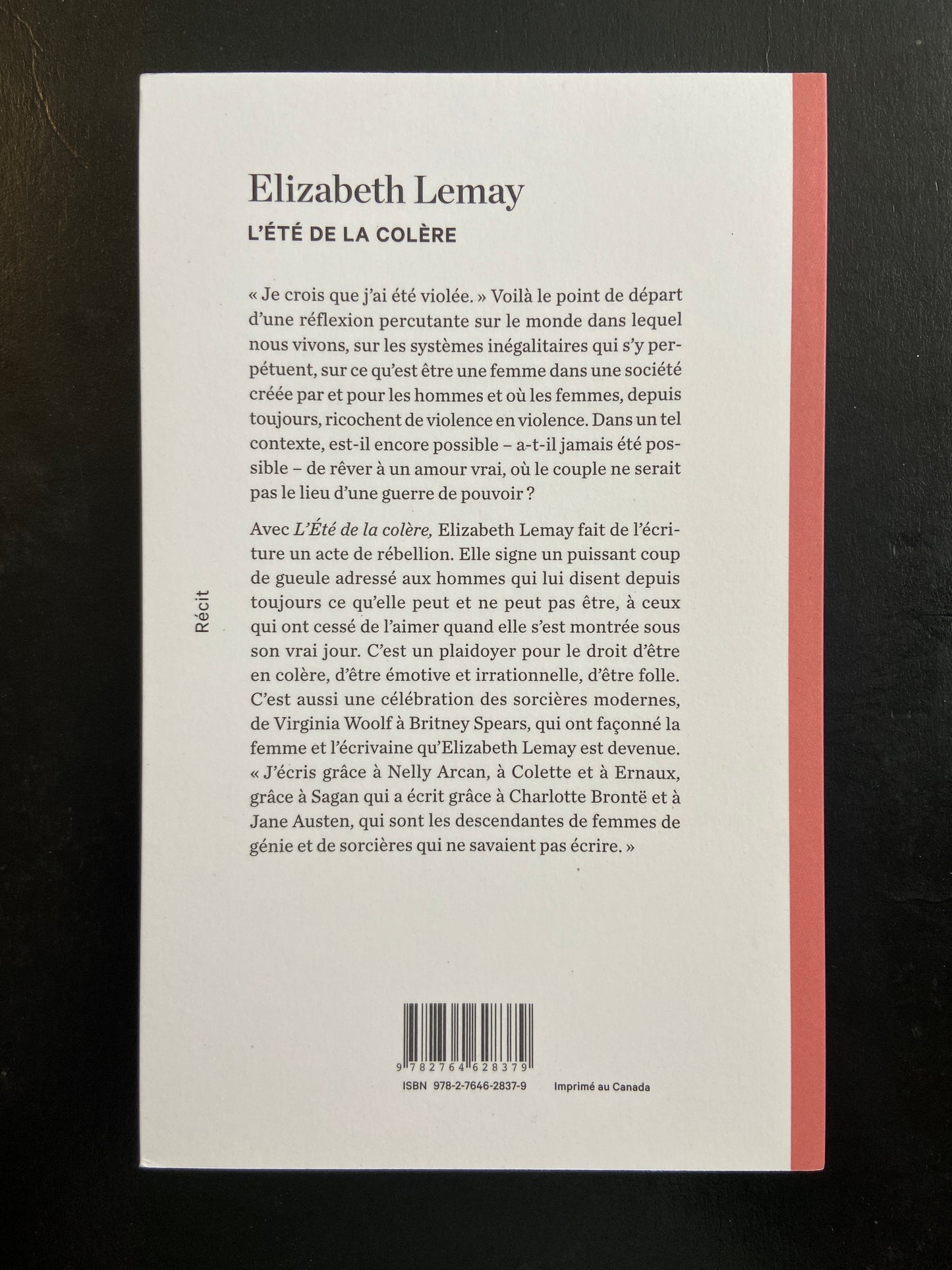 L'ÉTÉ DE LA COLÈRE