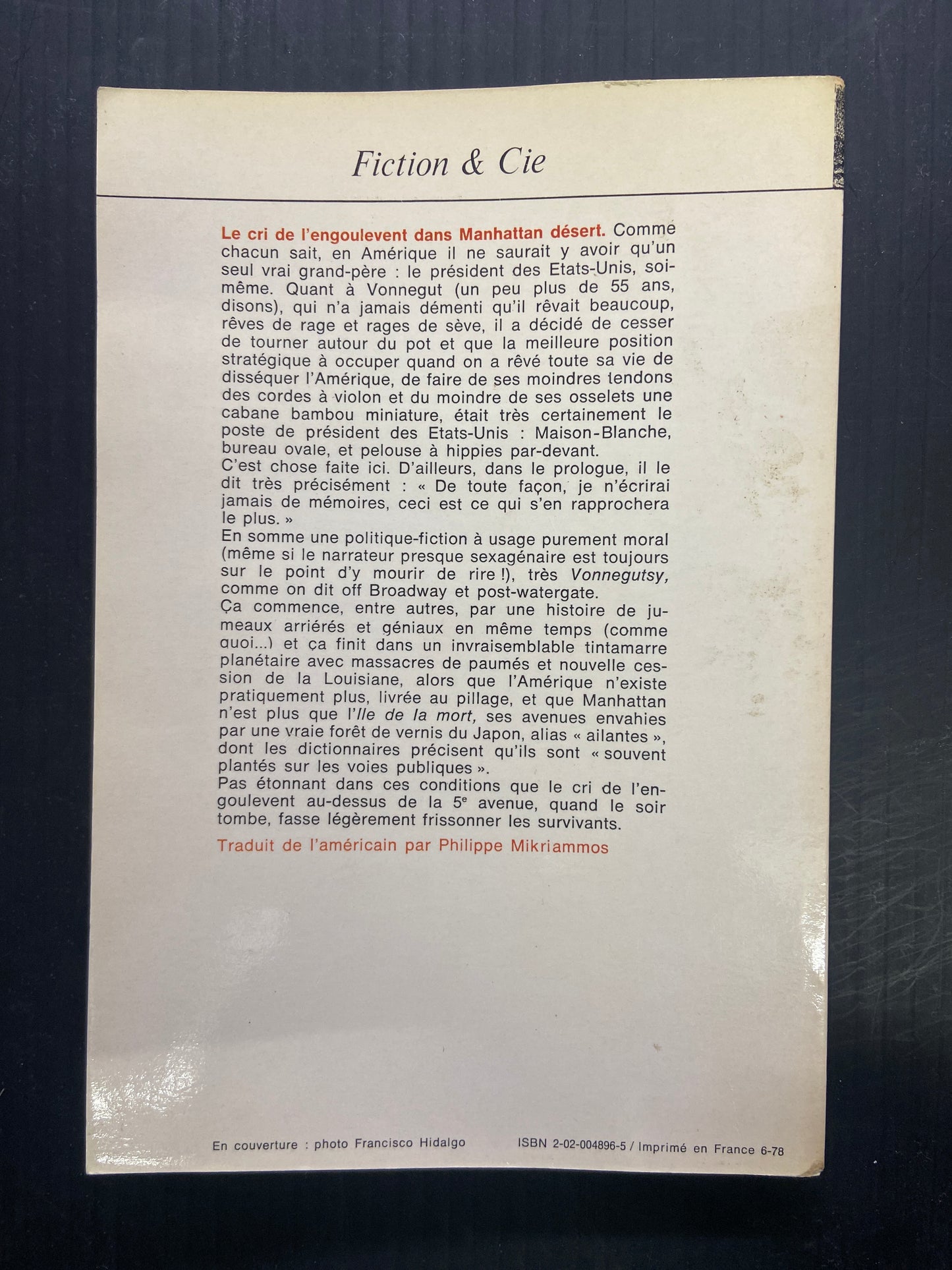 LE CRI DE L'ENGOULEVENT DANS MANHATTAN DÉSERT