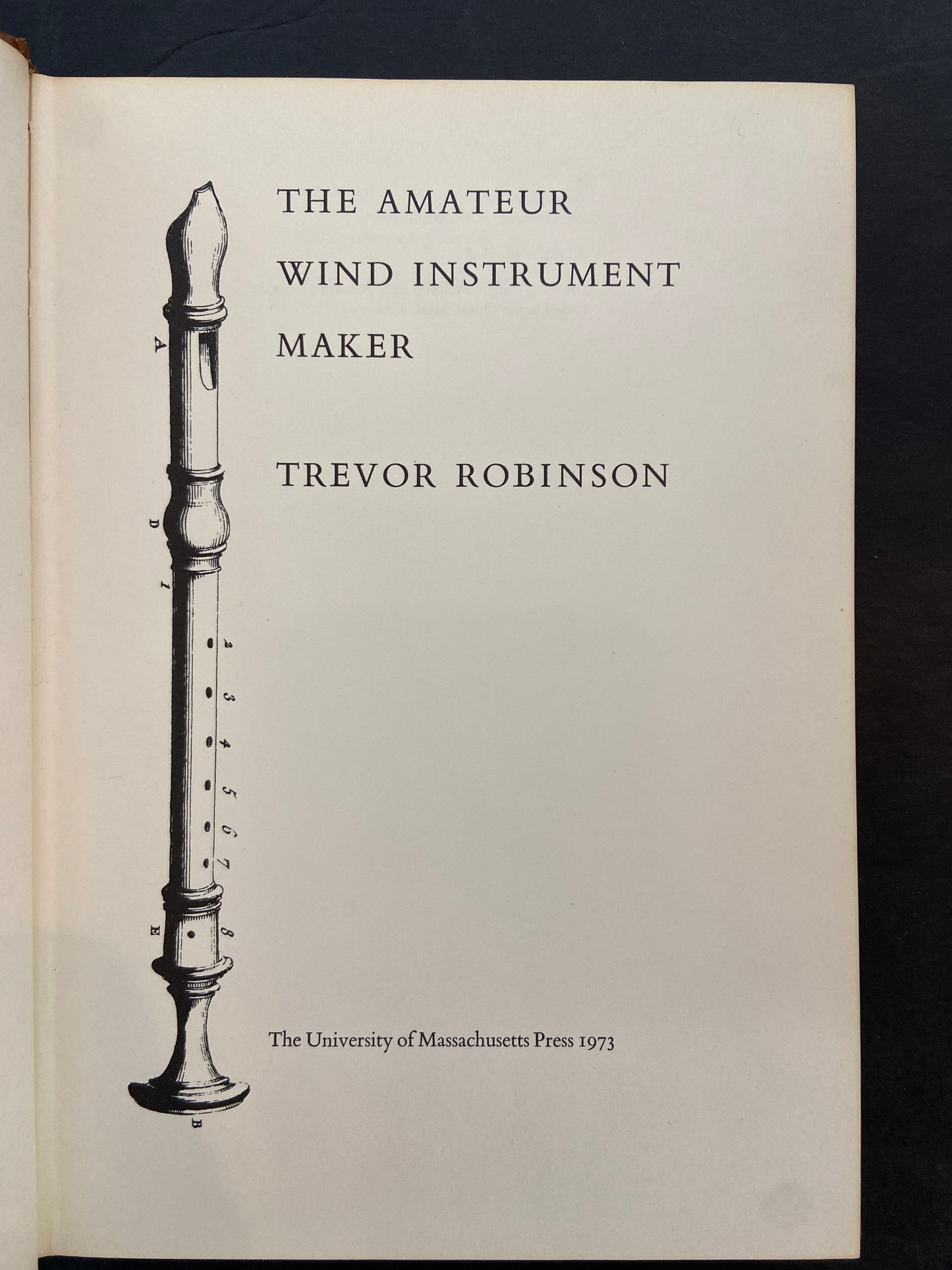 THE AMATEUR WIND INSTRUMENT MAKER