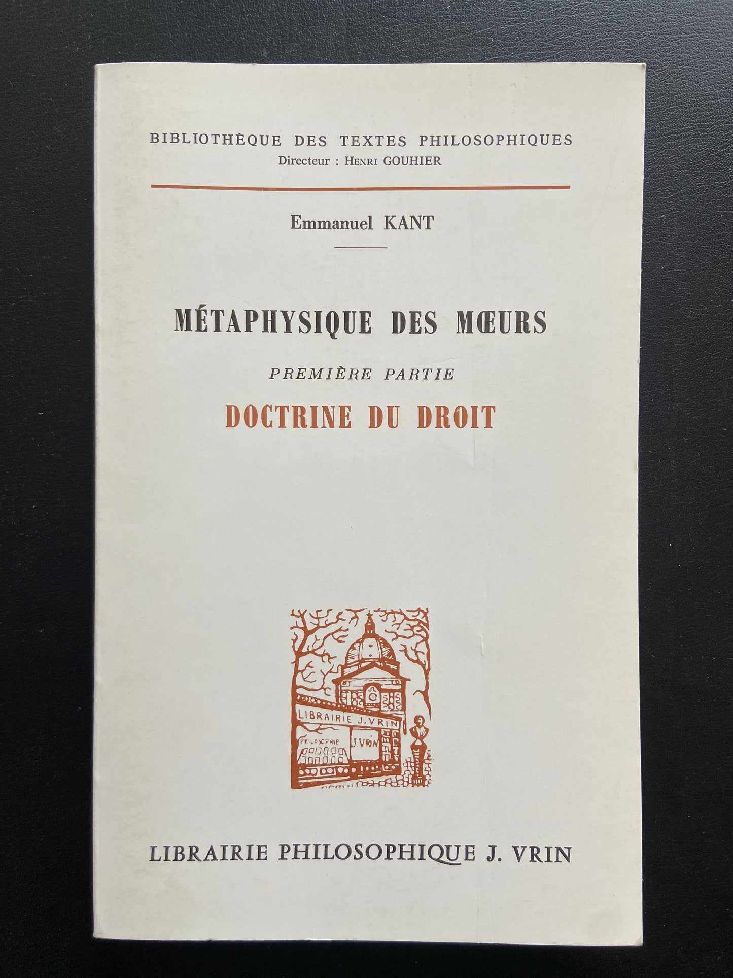 MÉTAPHYSIQUE DES MOEURS - 2 TOMES