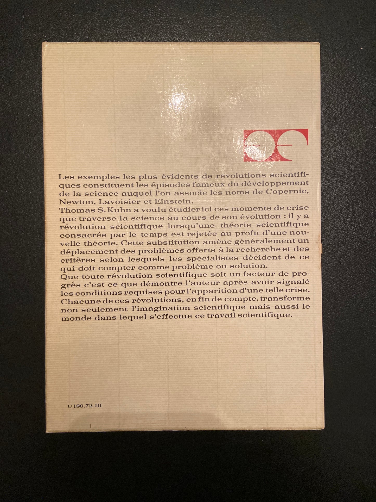 LA STRUCTURE DES RÉVOLUTIONS SCIENTIFIQUES