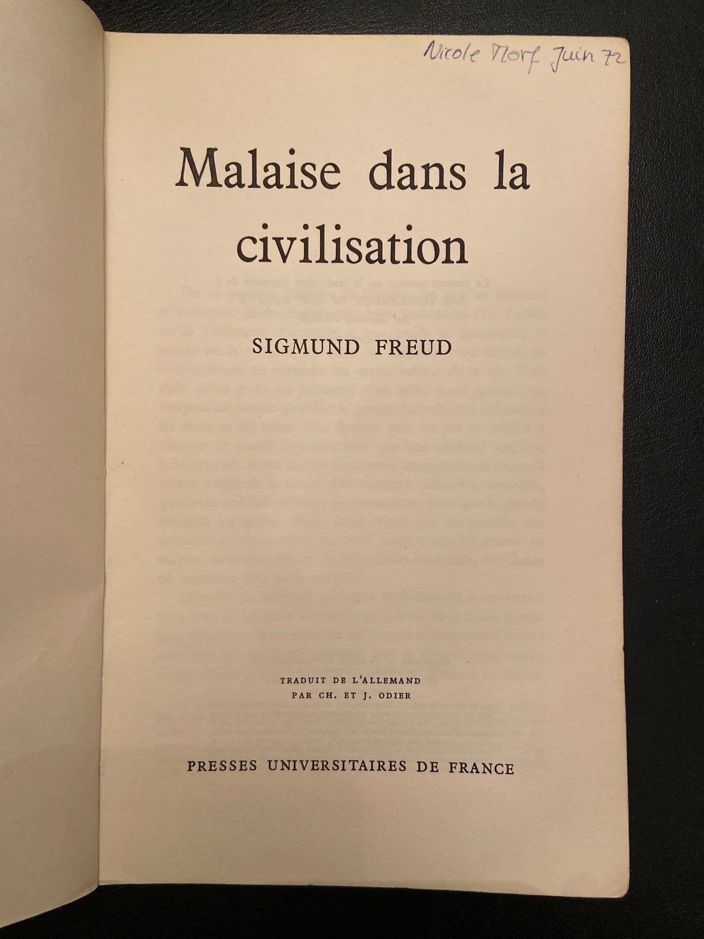 MALAISE DANS LA CIVILISATION