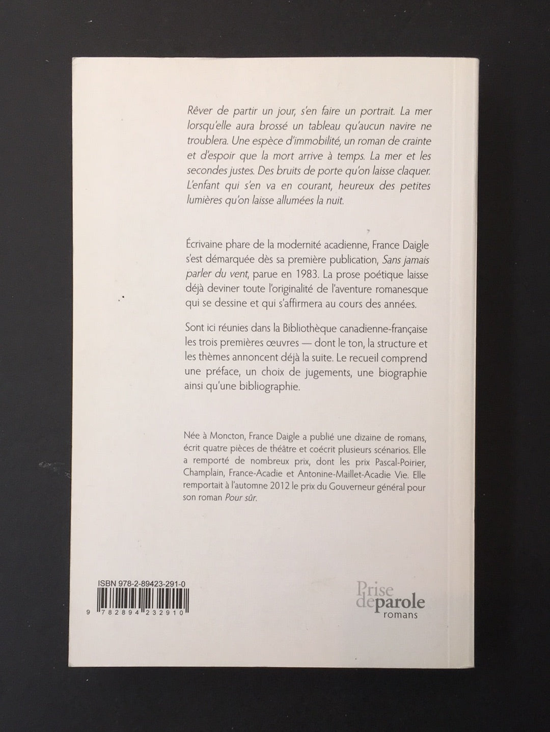 SANS JAMAIS PARLER DU VENT