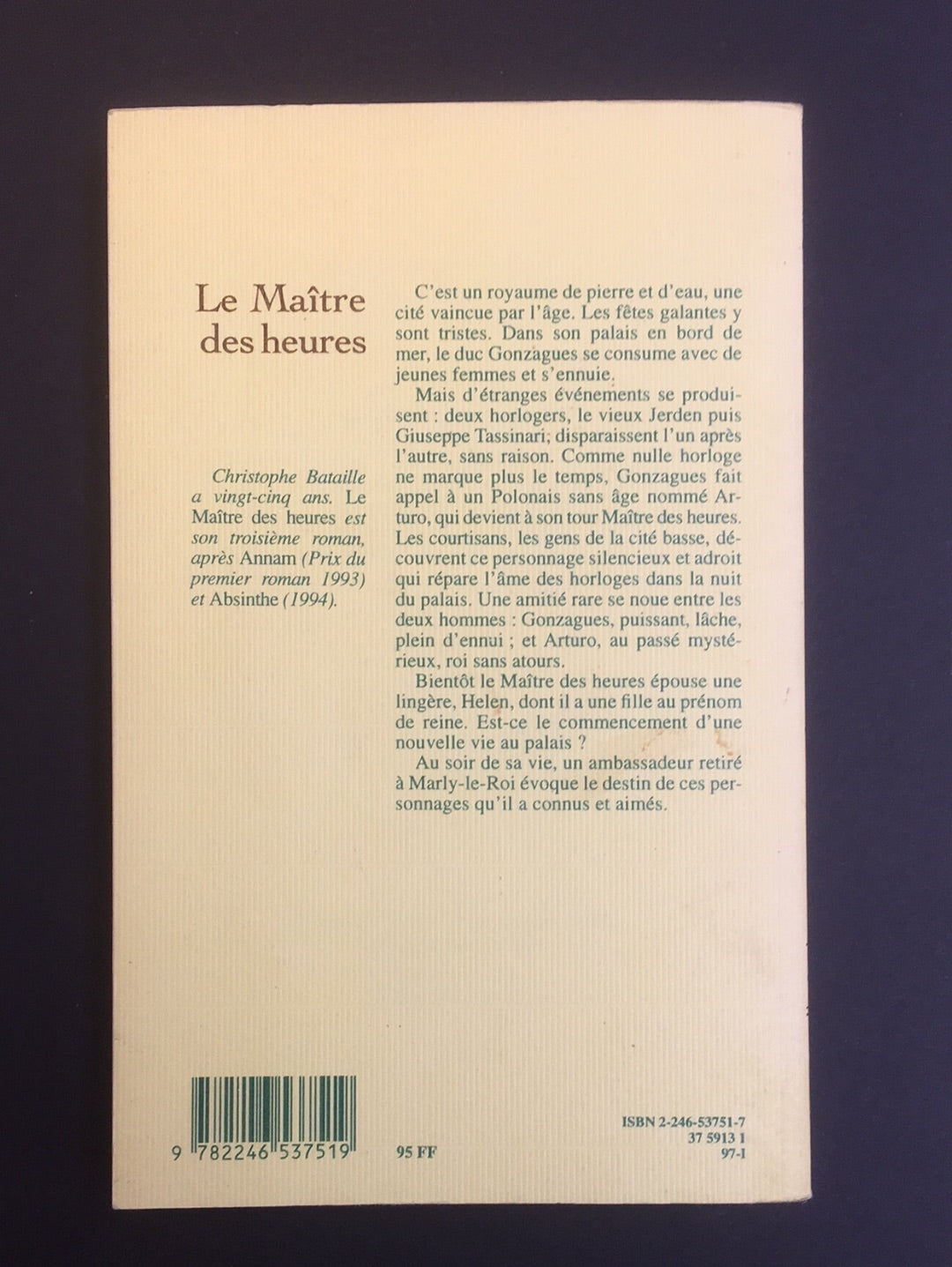 LE MAÎTRE DES HEURES