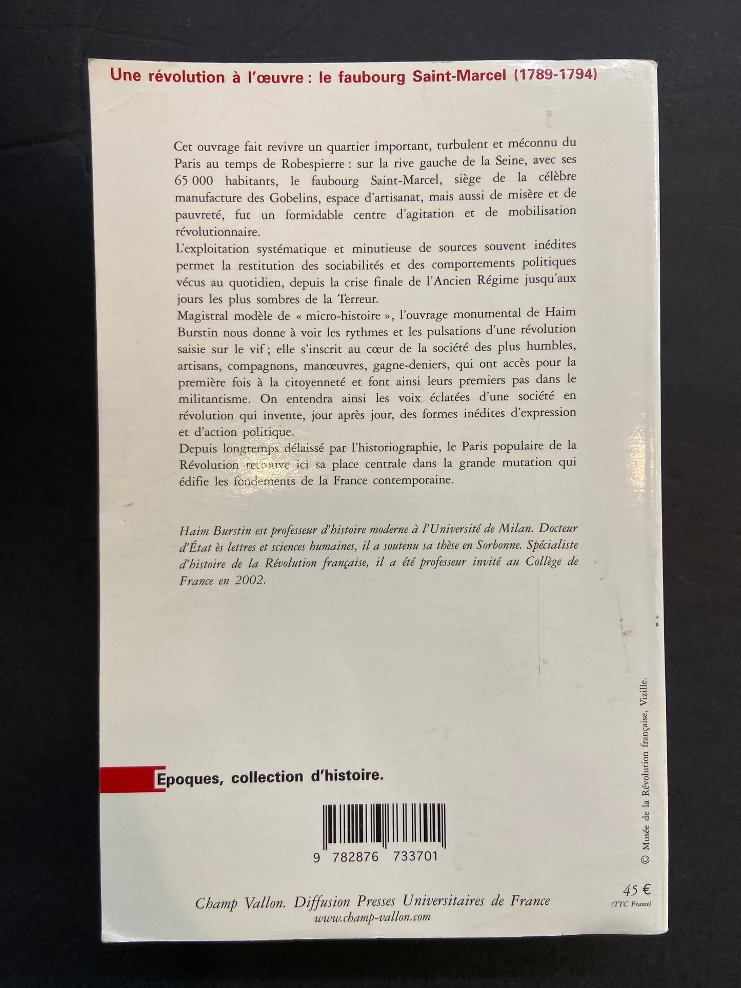 UNE RÉVOLUTION À L'OEUVRE - LE FAUBOURG SAINT-MARCEL (1789-1794)