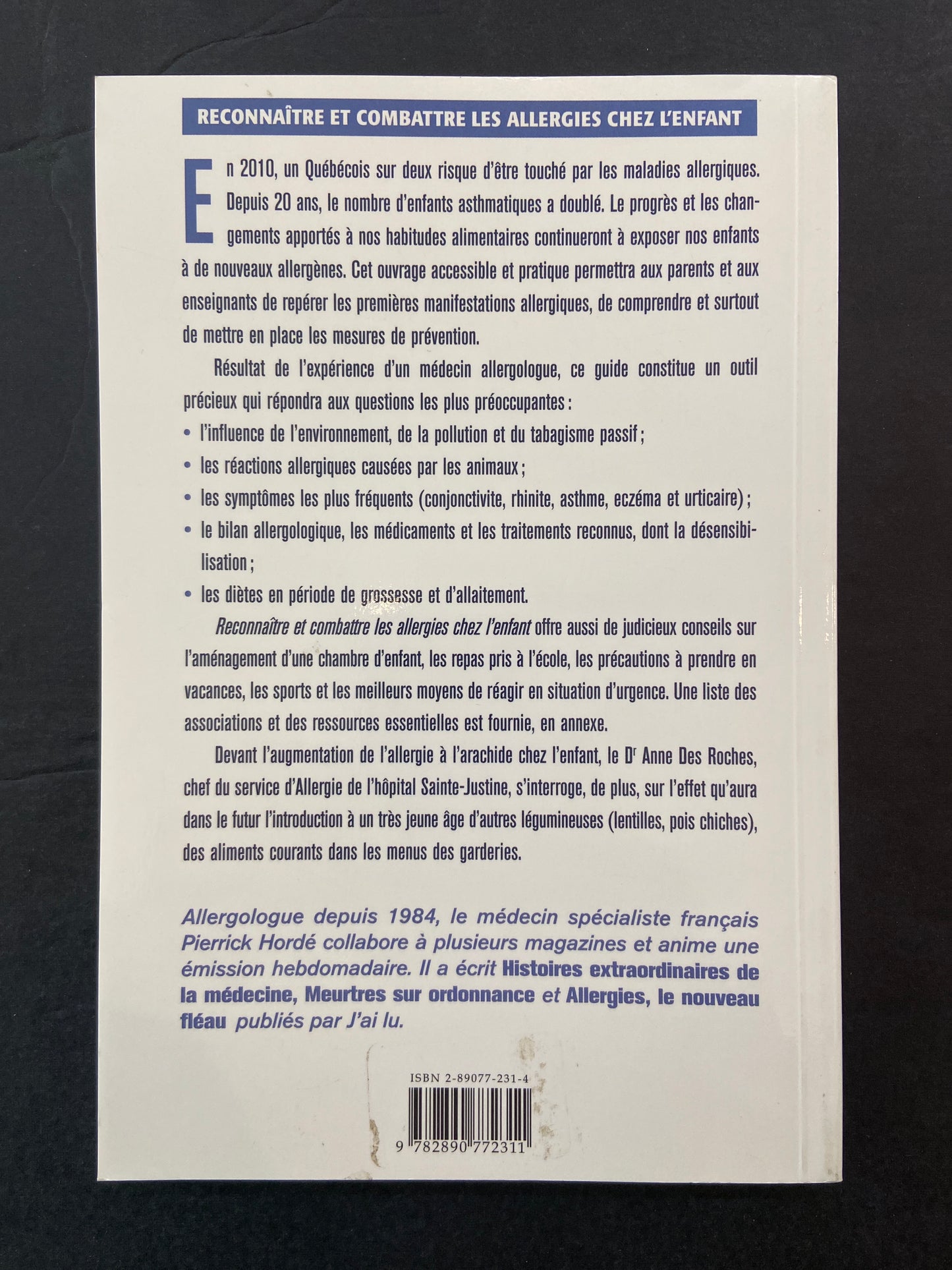 RECONNAÎTRE ET COMBATTRE LES ALLERGIES CHEZ L'ENFANT