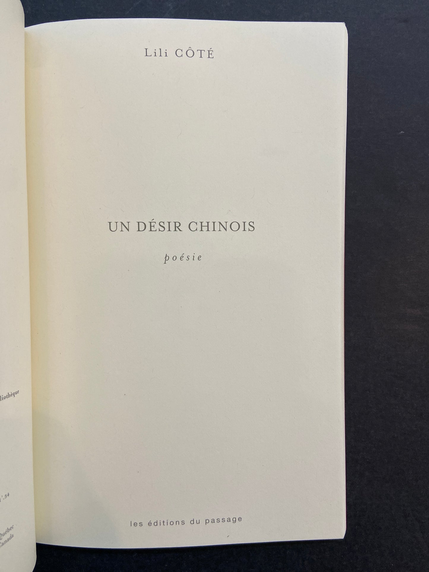 UN DÉSIR CHINOIS