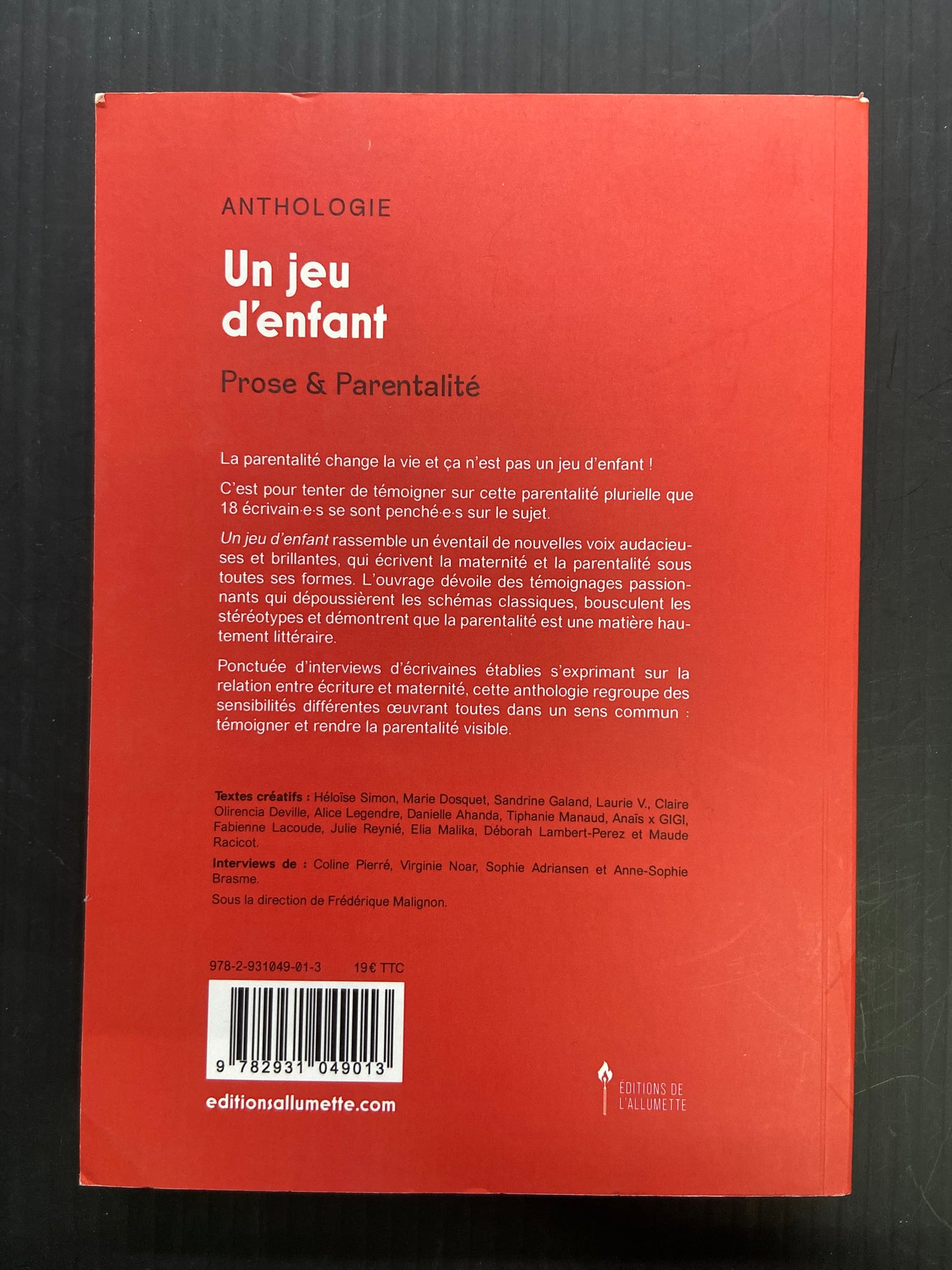 UN JEU D'ENFANT: PROSE ET PARENTALITÉ