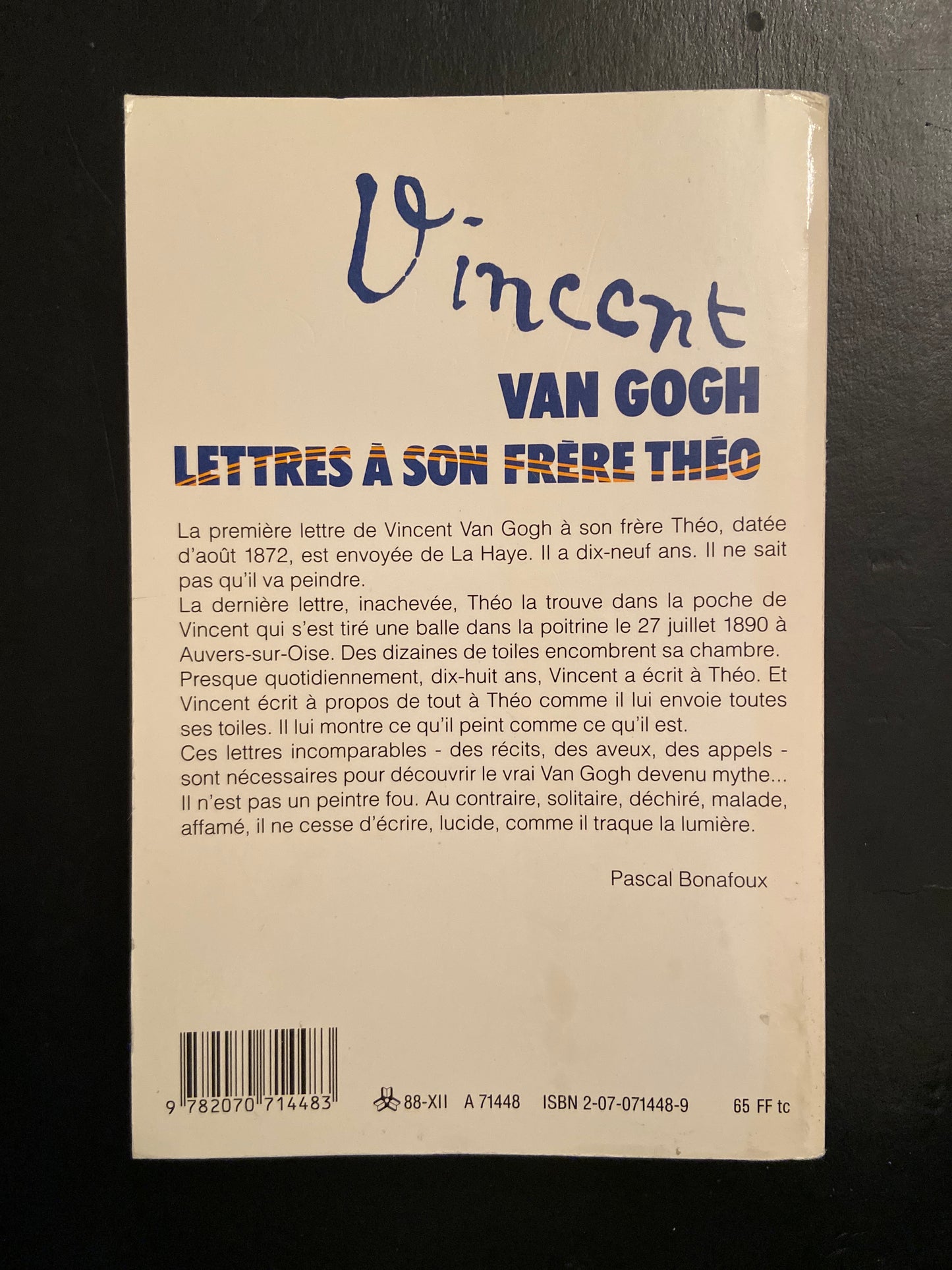 VINCENT VAN GOGH: LETTRES À THÉO