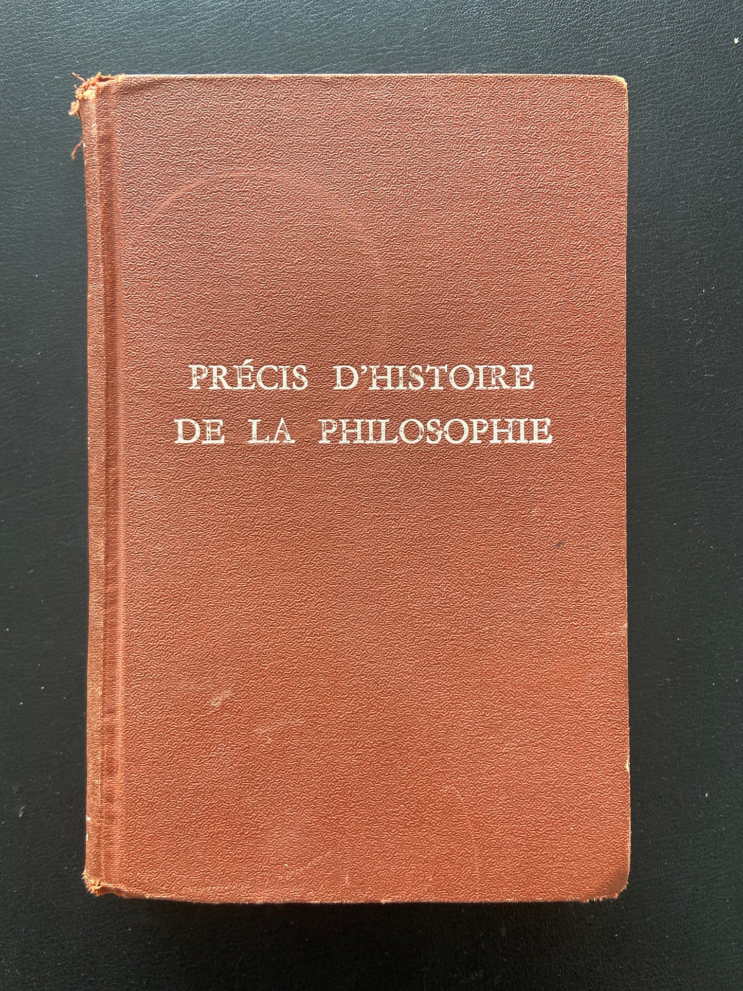 PRÉCIS D'HISTOIRE DE LA PHILOSOPHIE