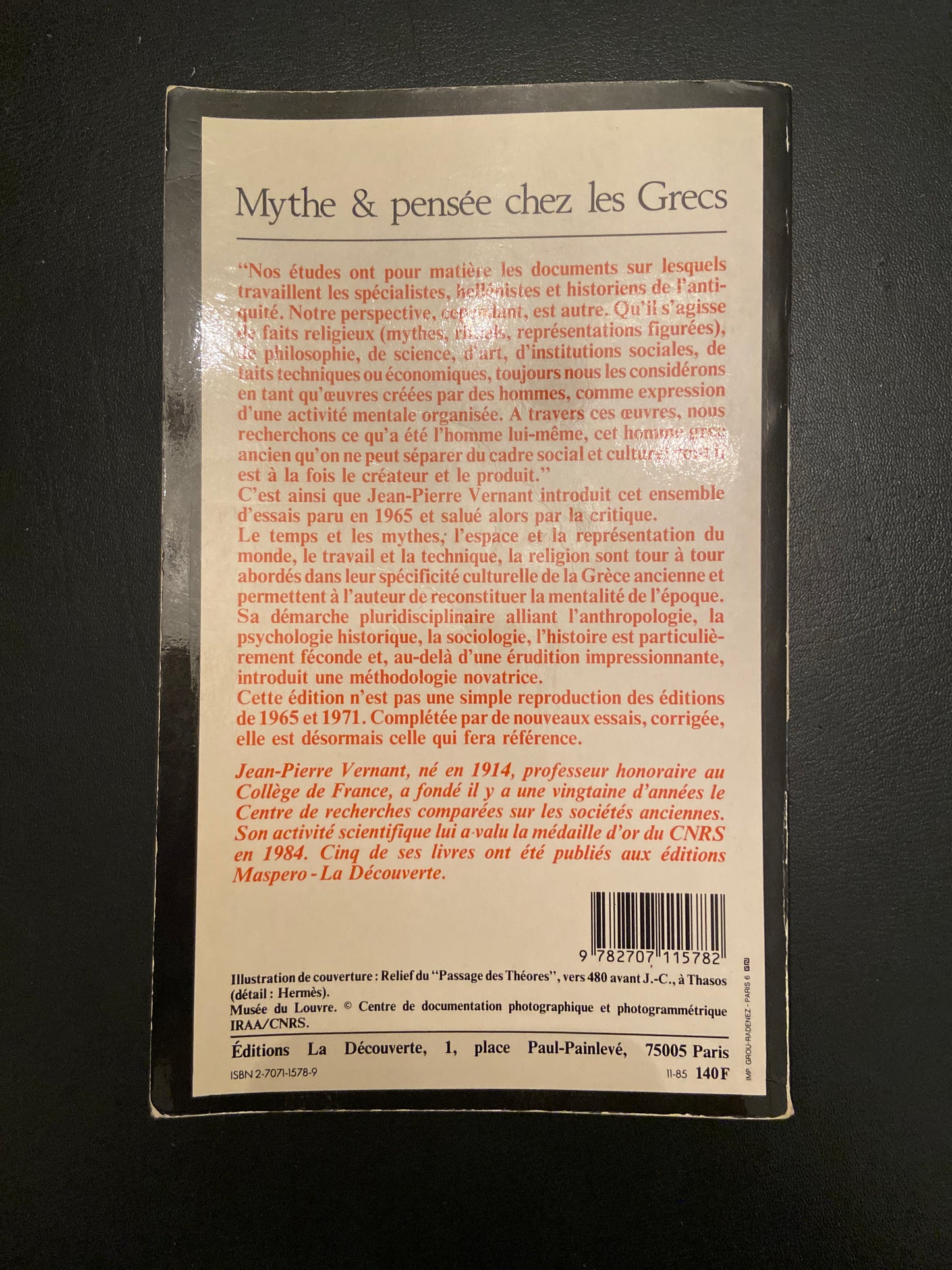MYTHE & PENSÉE CHEZ LES GRECS