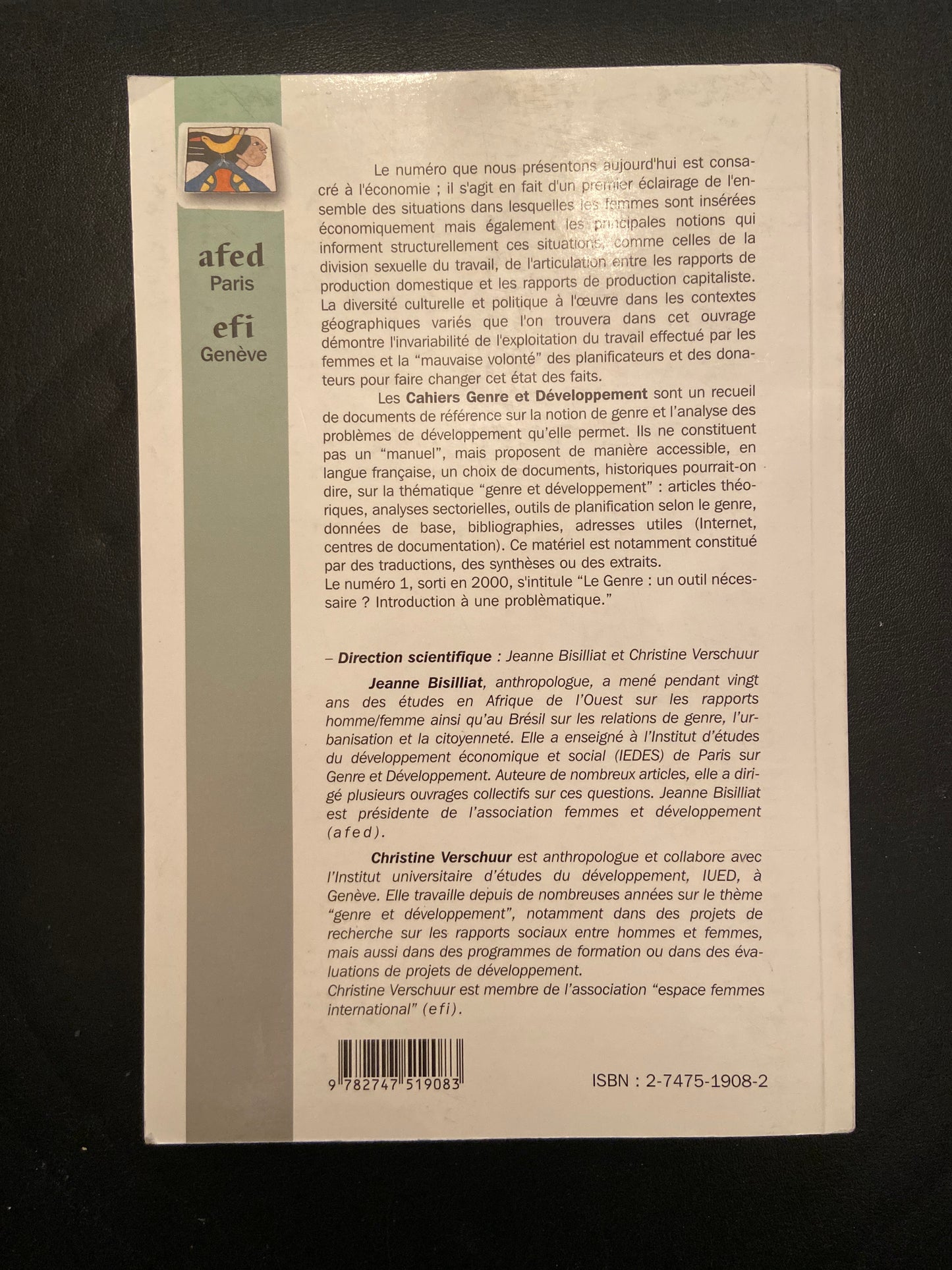 GENRE ET ÉCONOMIE: UN PREMIER ÉCLAIRAGE