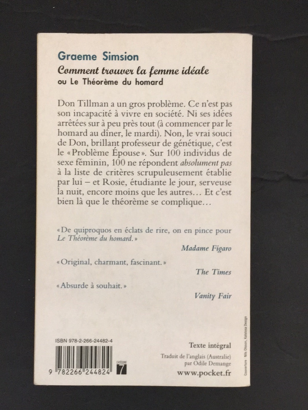 COMMENT TROUVER LA FEMME IDÉALE OU LE THÉORÈME DU HOMARD