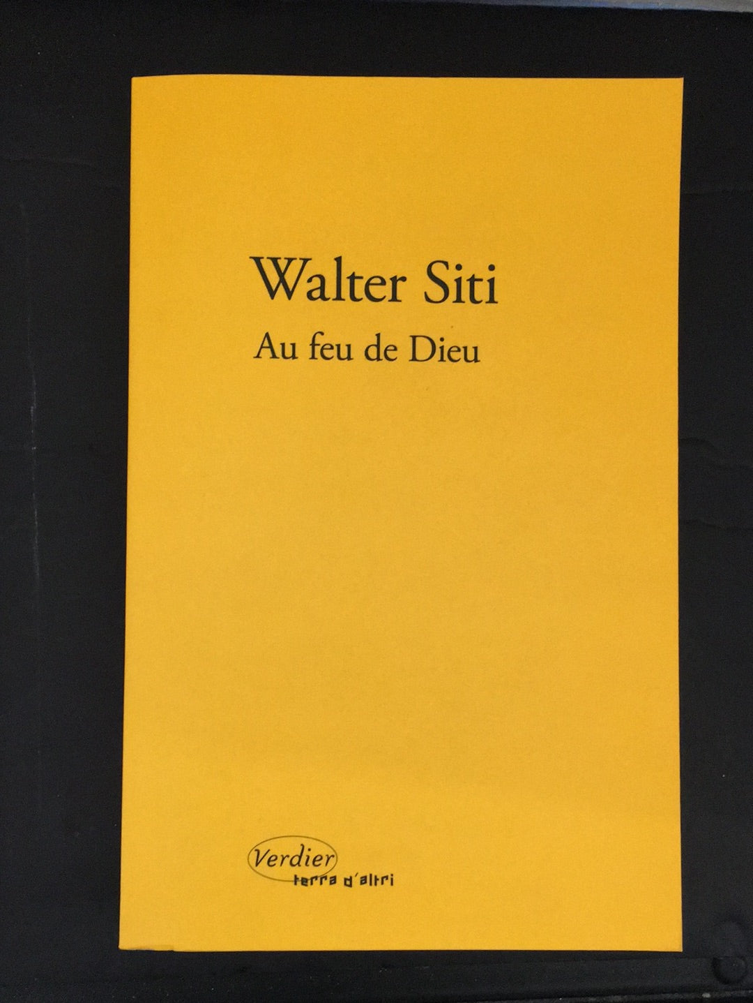 AU FEU DE DIEU