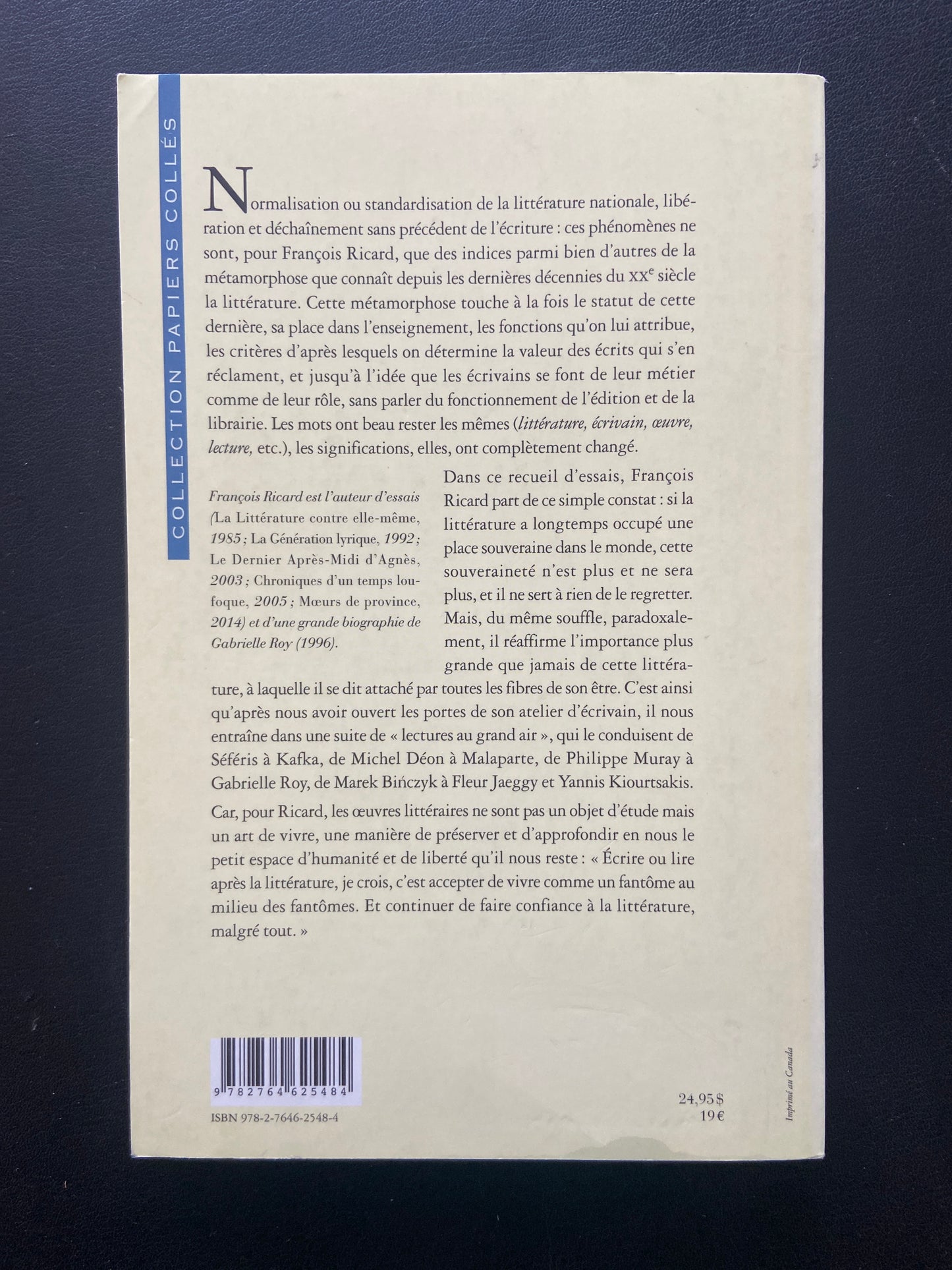 LA LITTÉRATURE MALGRÉ TOUT