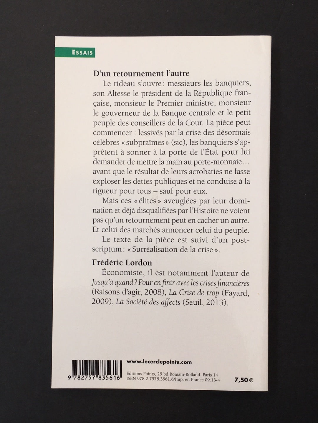 D'UN RETOURNEMENT L'AUTRE