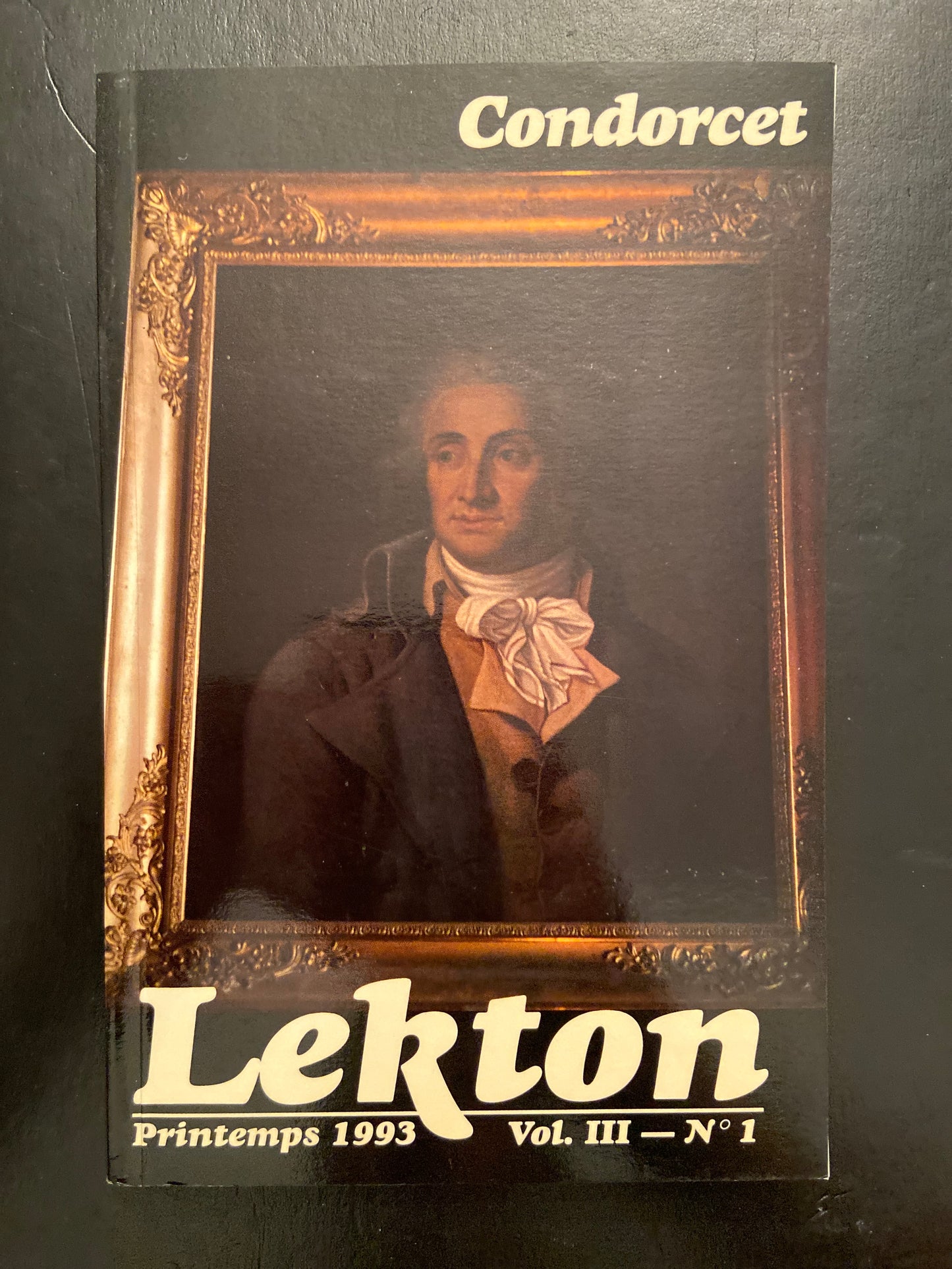 REVUE LEKTON VOL.3 N°1 - CONDORCET