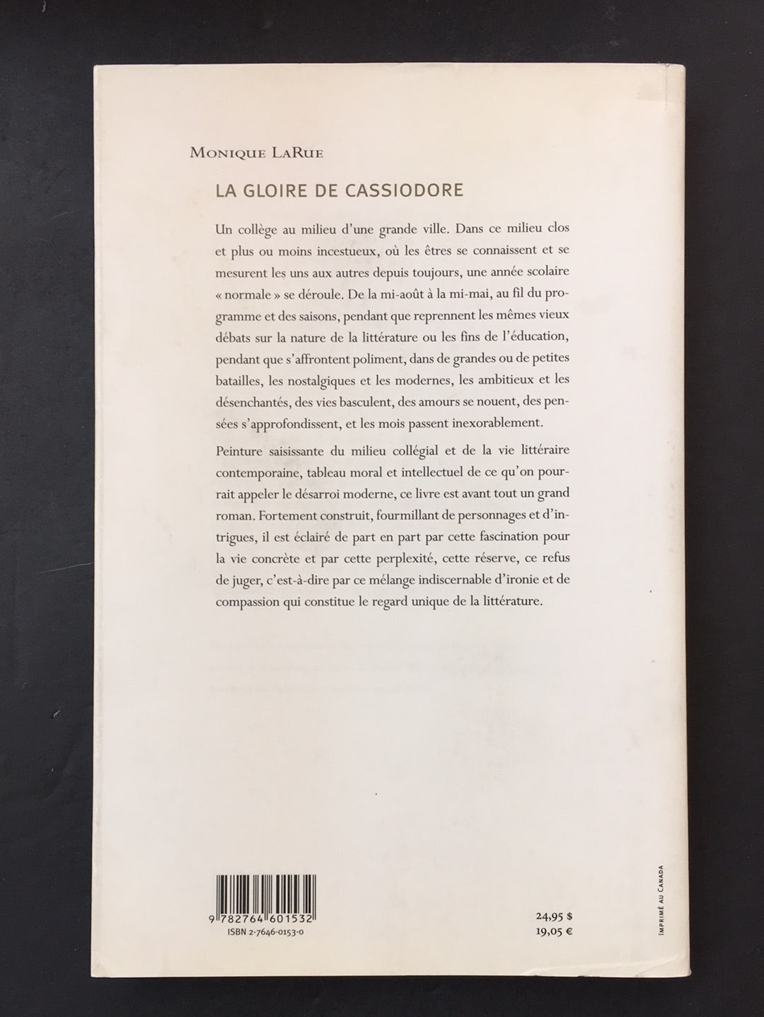 LA GLOIRE DE CASSIODORE