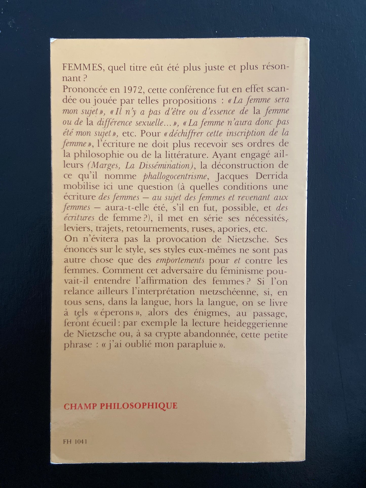 ÉPERONS - LES STYLES DE NIETZSCHE