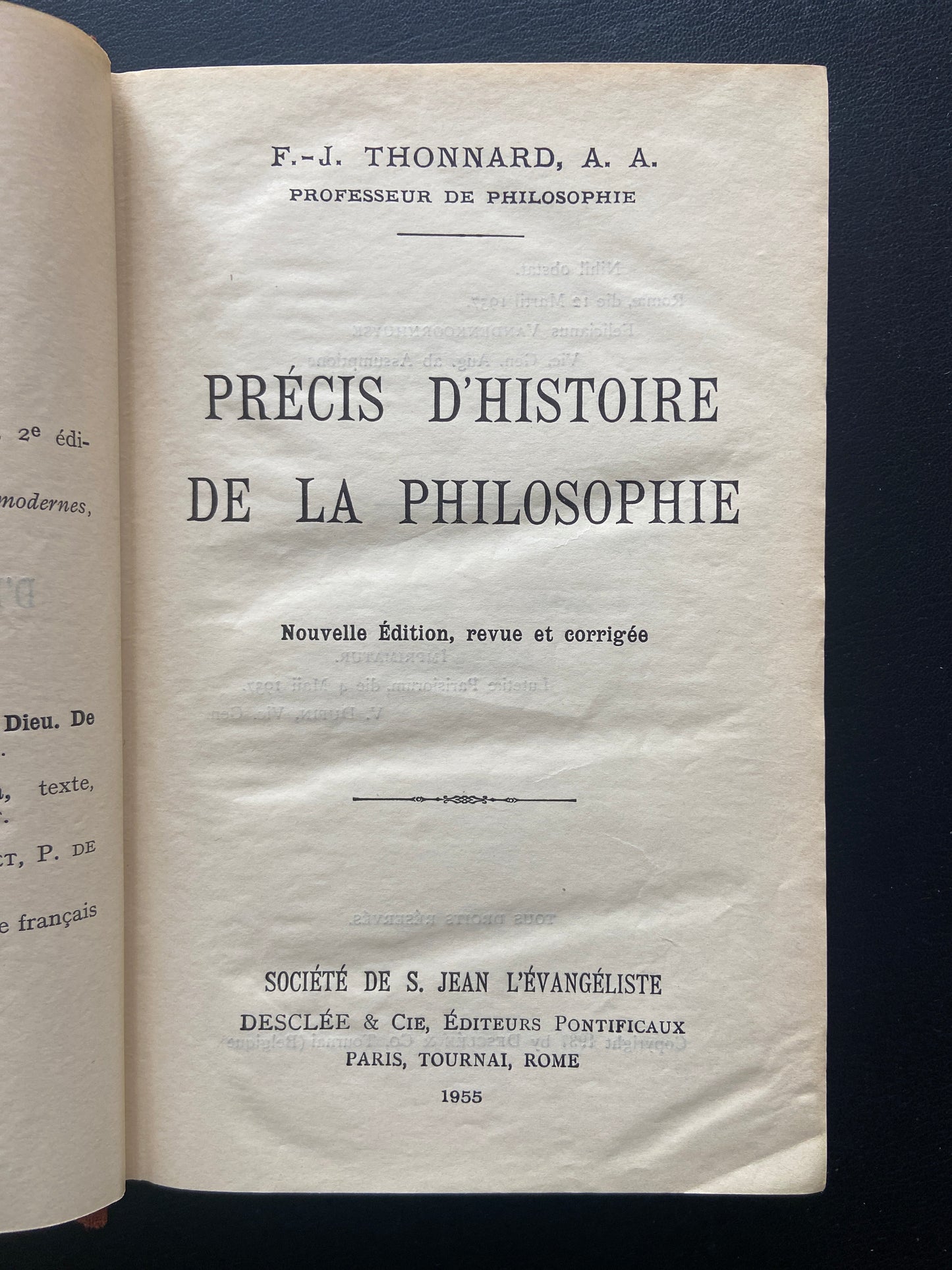 PRÉCIS D'HISTOIRE DE LA PHILOSOPHIE