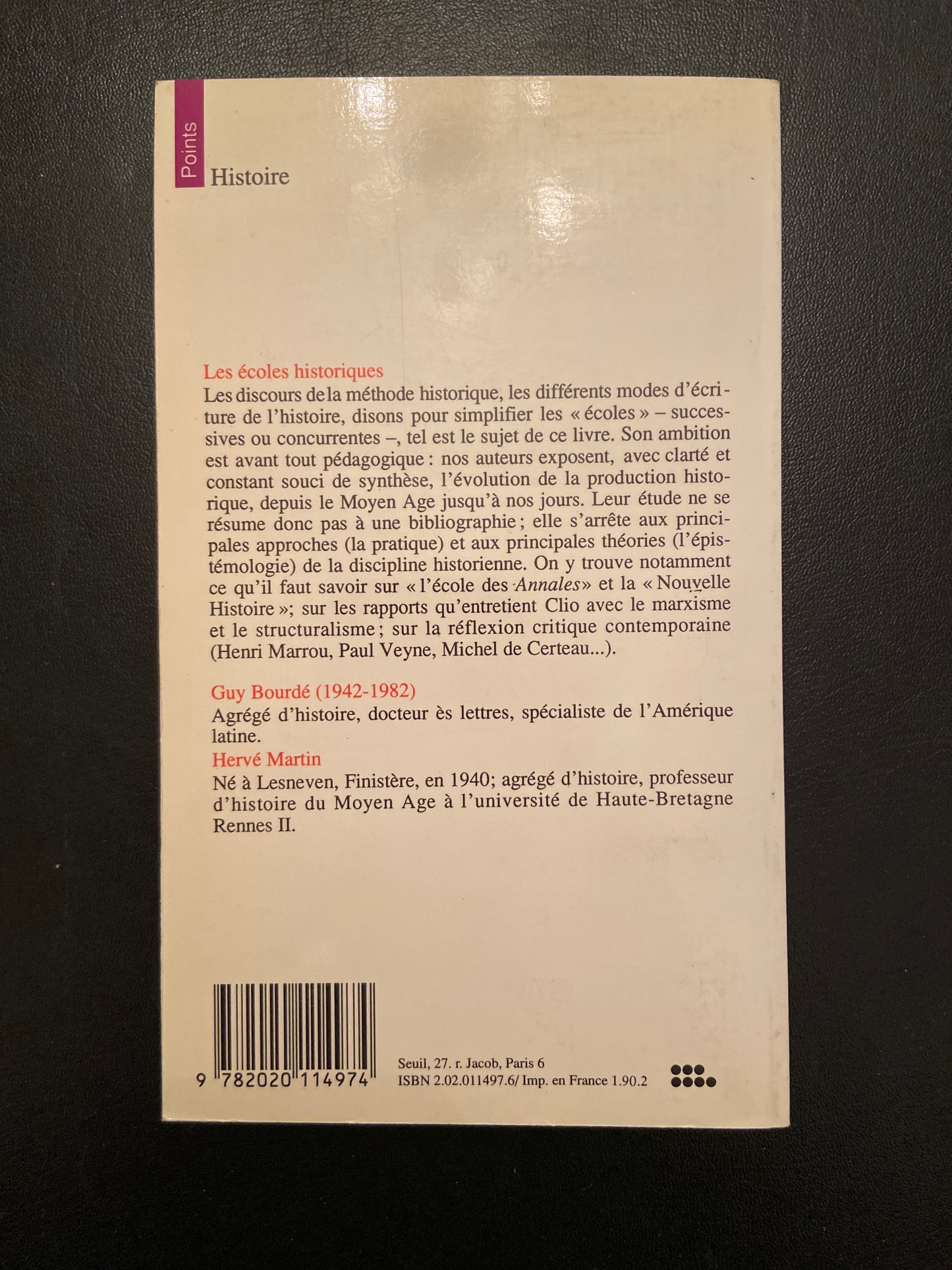 LES ÉCOLES HISTORIQUES