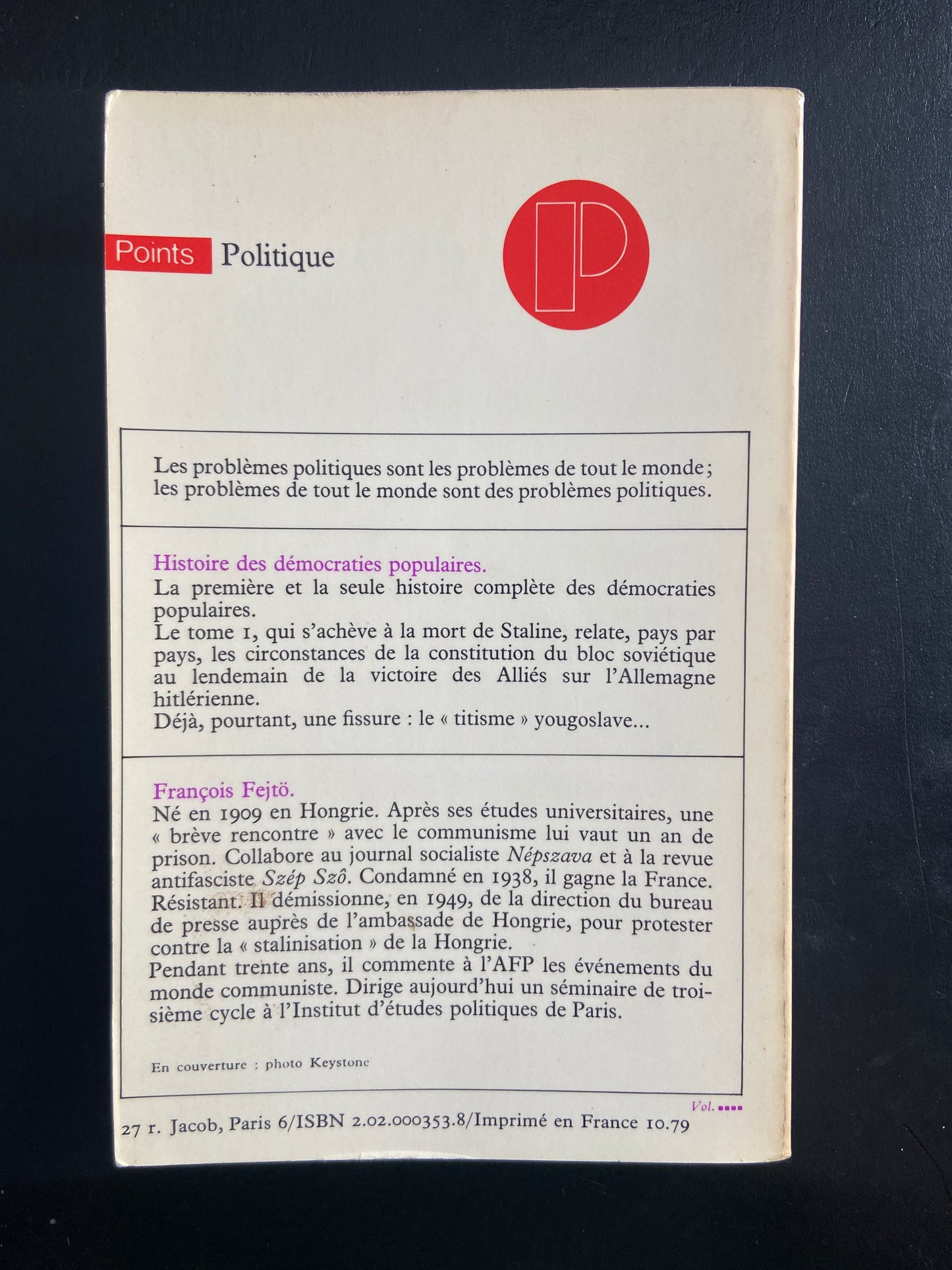HISTOIRES DES DÉMOCRATIES POPULAIRES - TOMES 1 ET 2