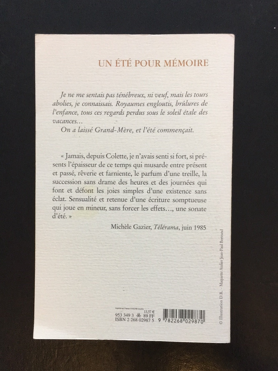 UN ÉTÉ POUR MÉMOIRE