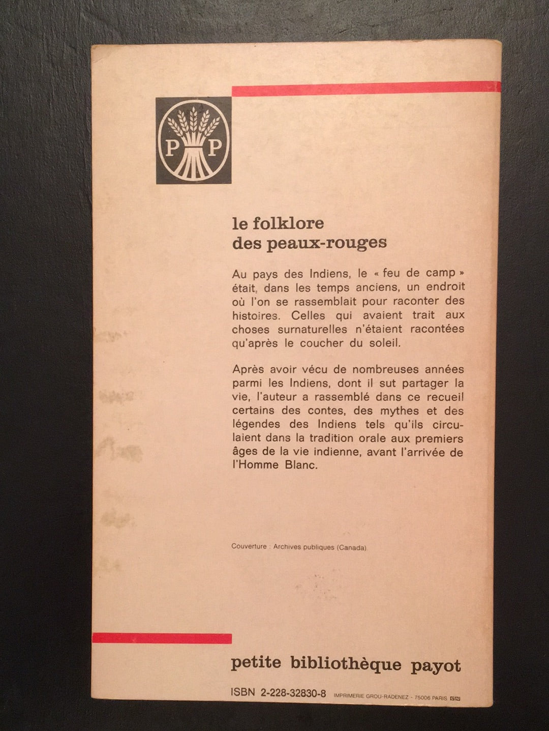 LE FOLKLORE DES PEAUX-ROUGES