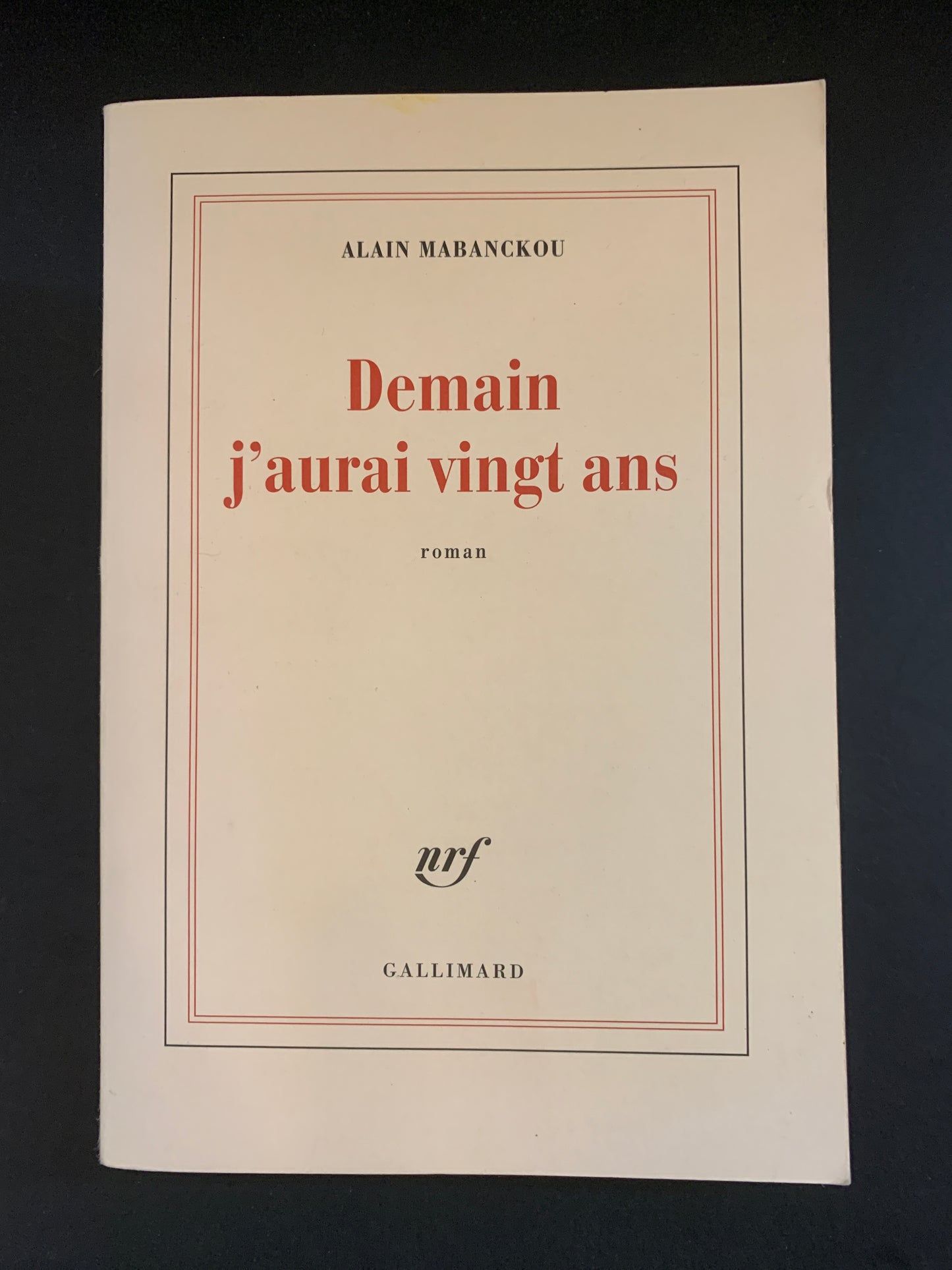 DEMAIN J'AURAI VINGT ANS